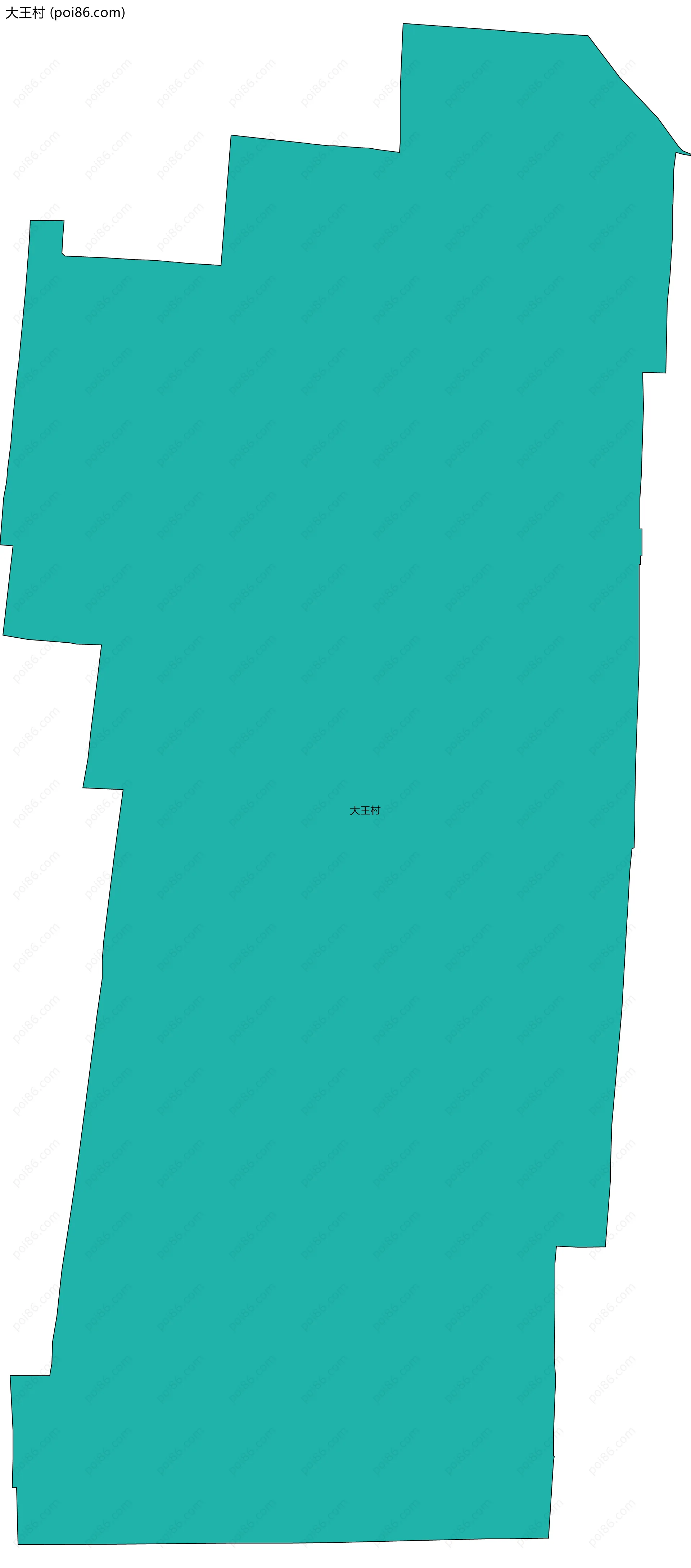 大王村边界地图