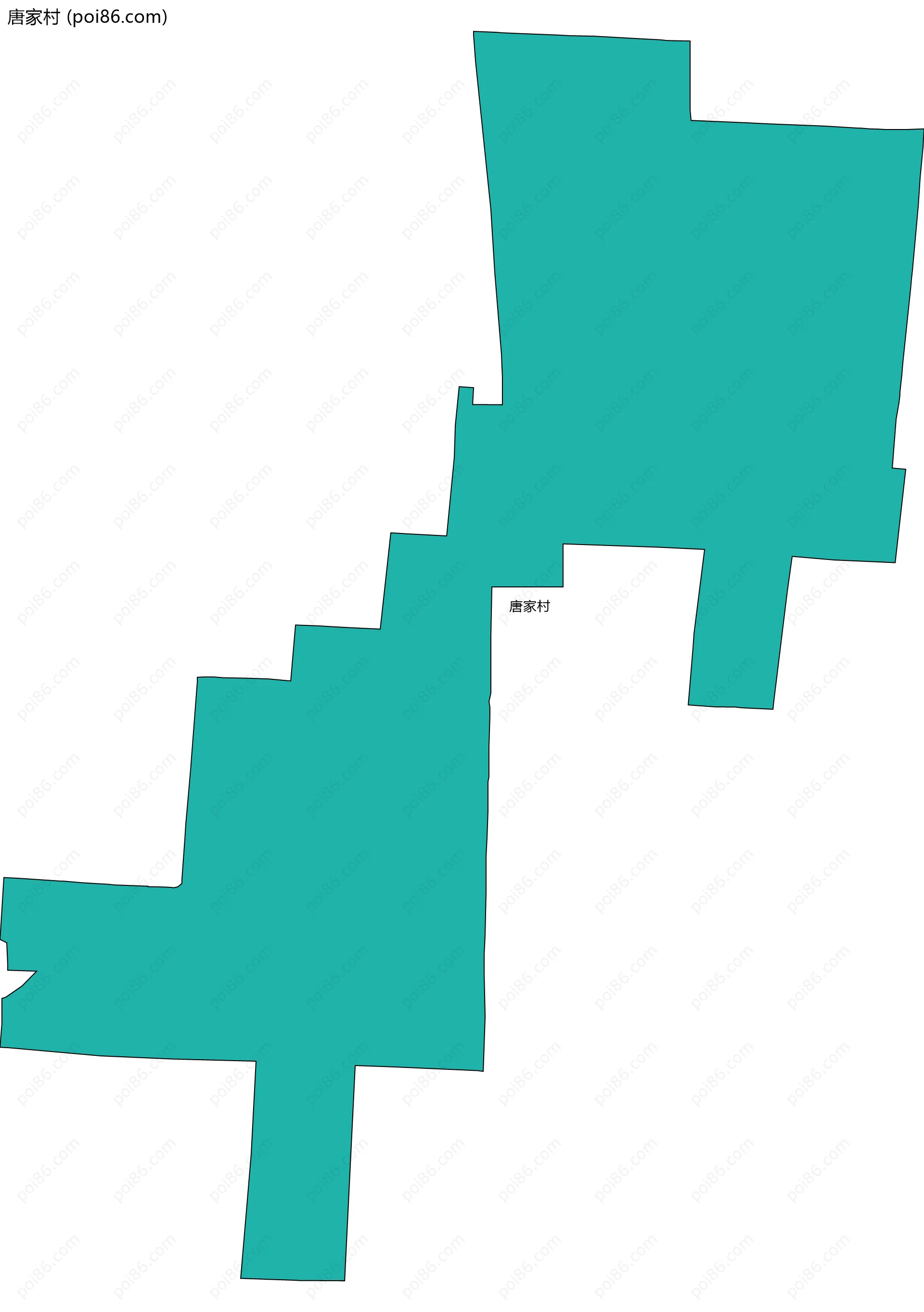 唐家村边界地图