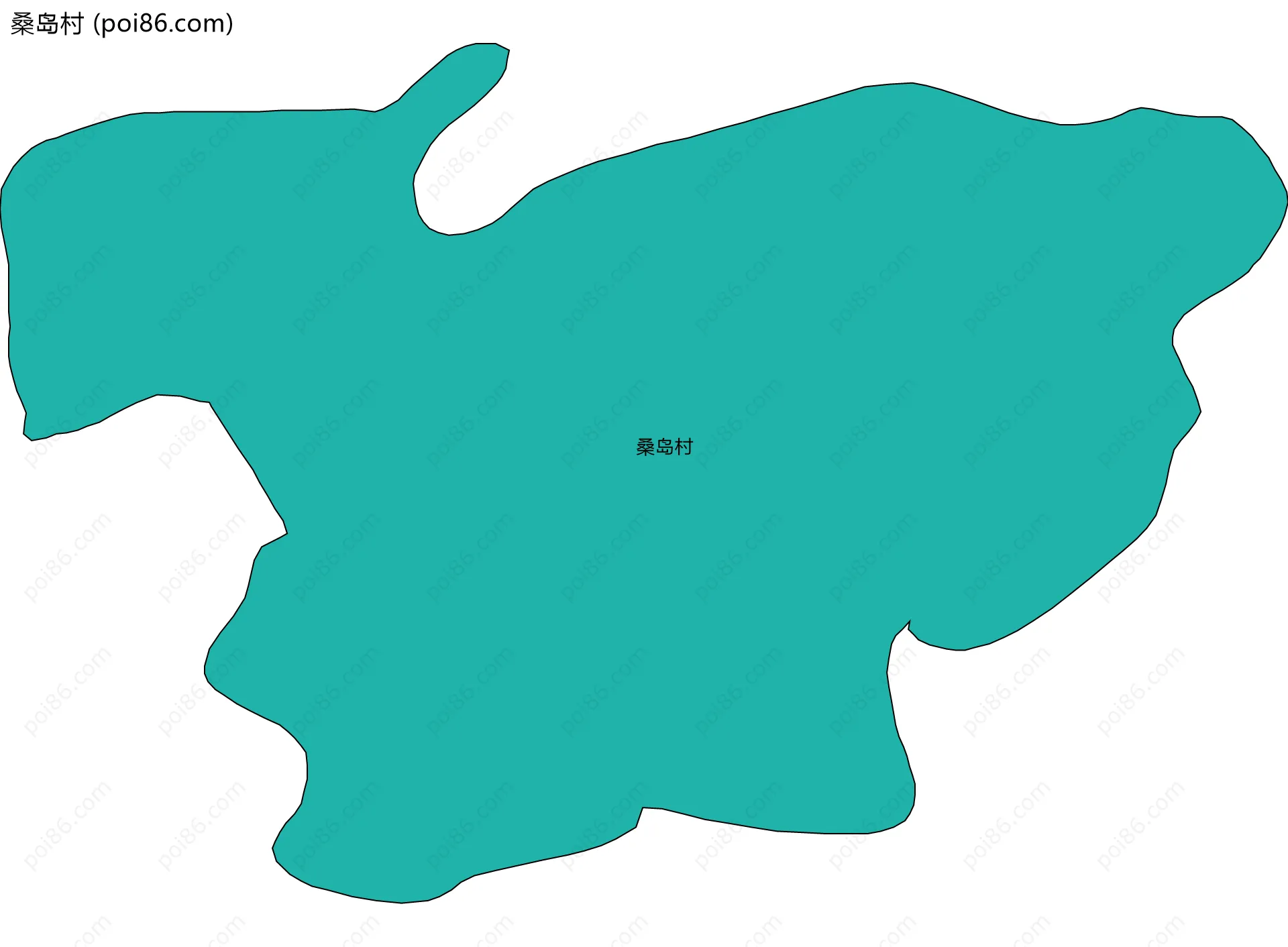 桑岛村边界地图