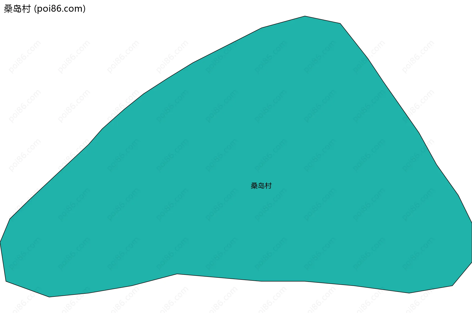 桑岛村边界地图