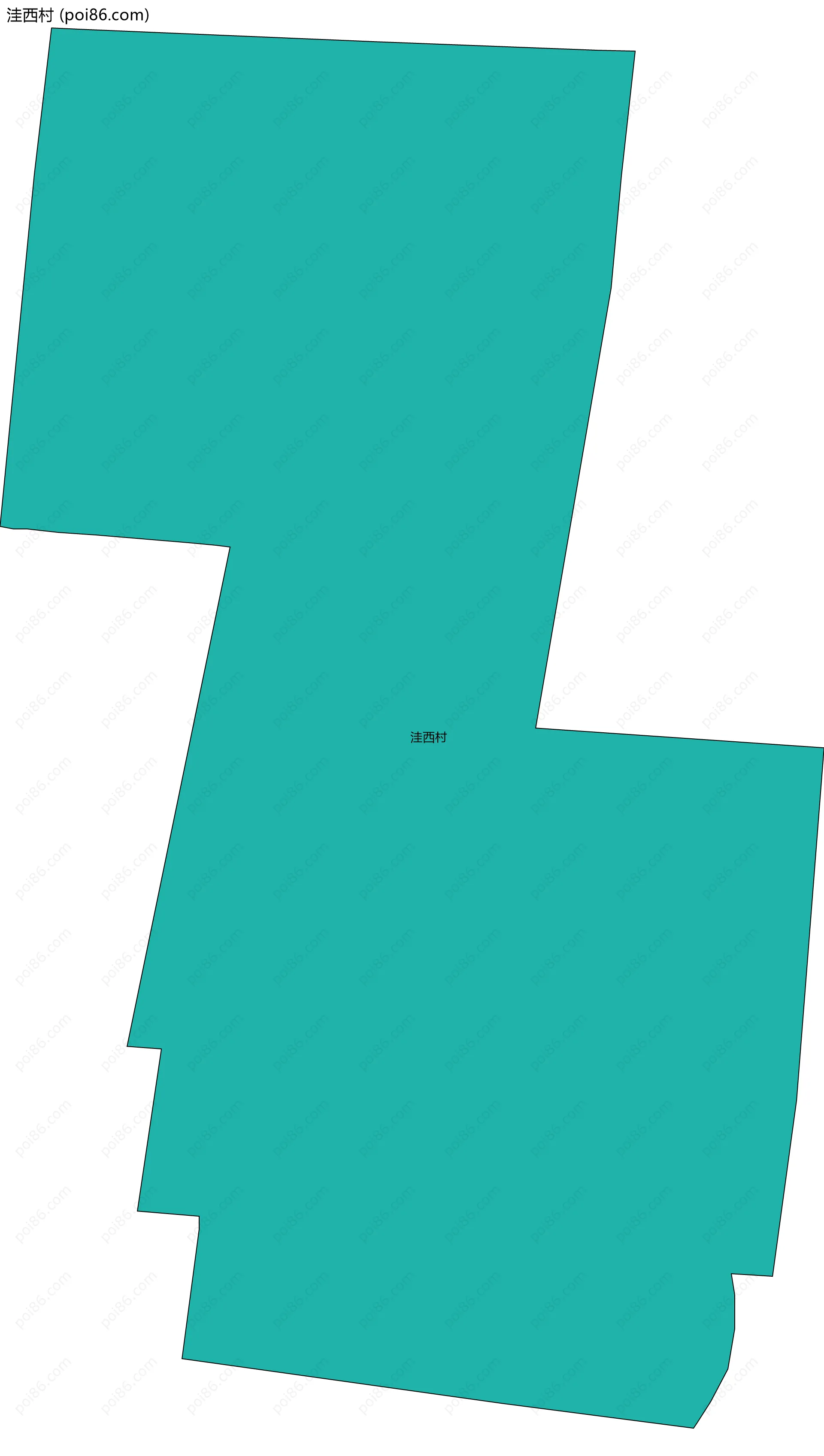 洼西村边界地图