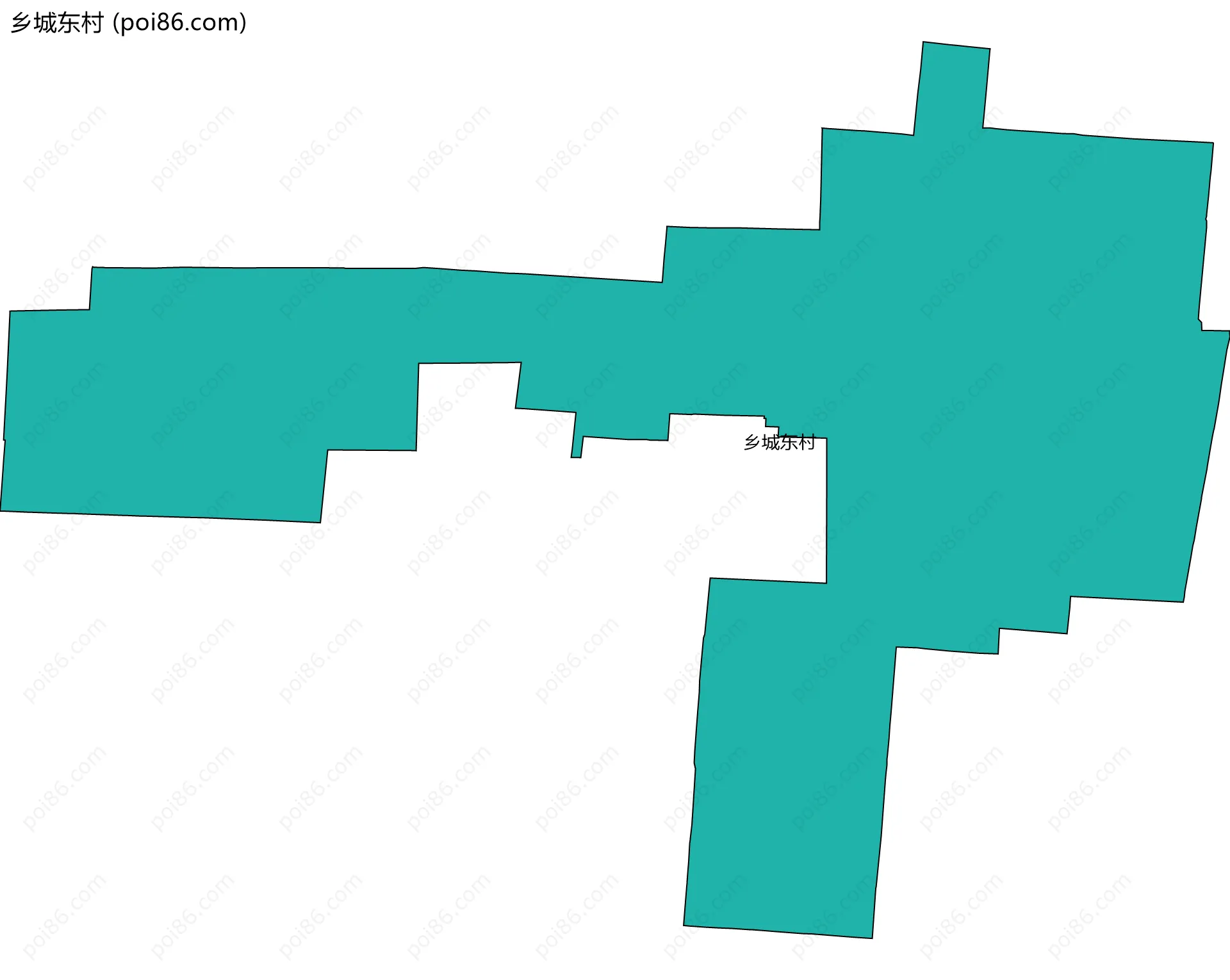 乡城东村边界地图