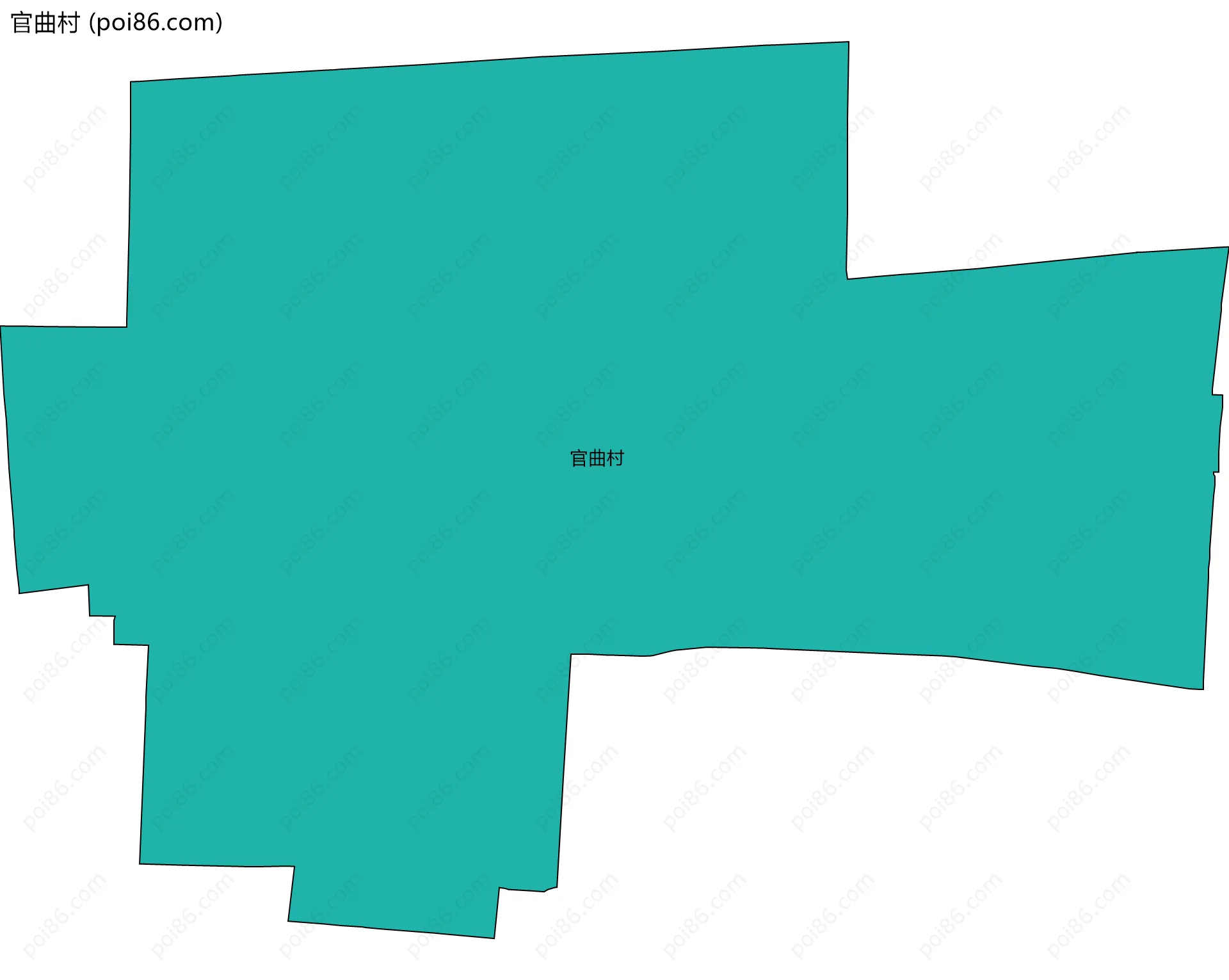 官曲村边界地图