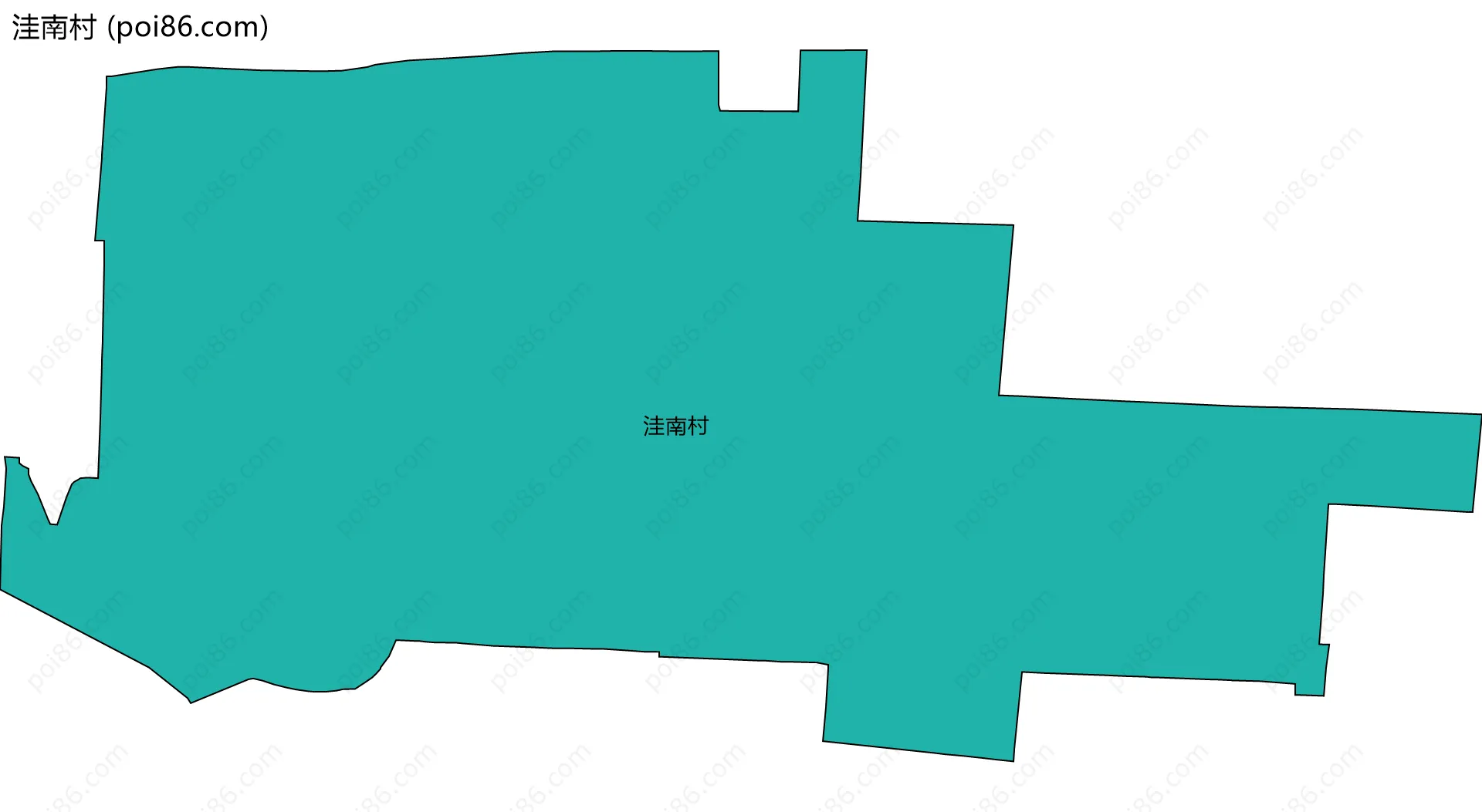 洼南村边界地图