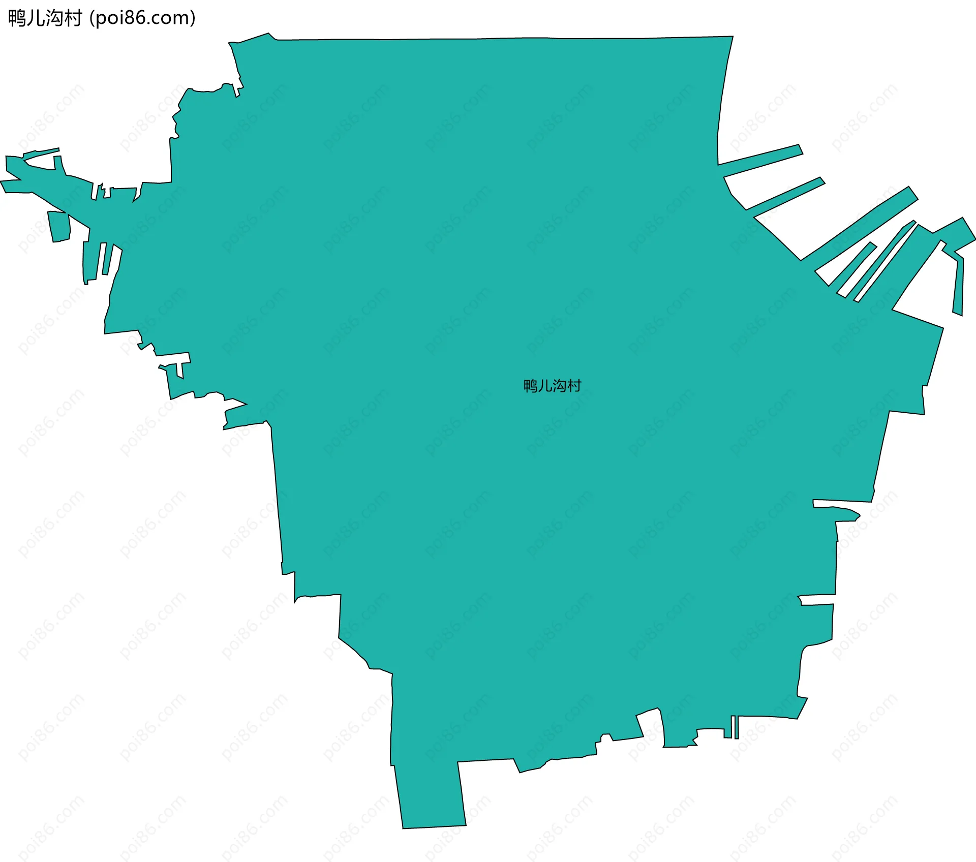 鸭儿沟村边界地图