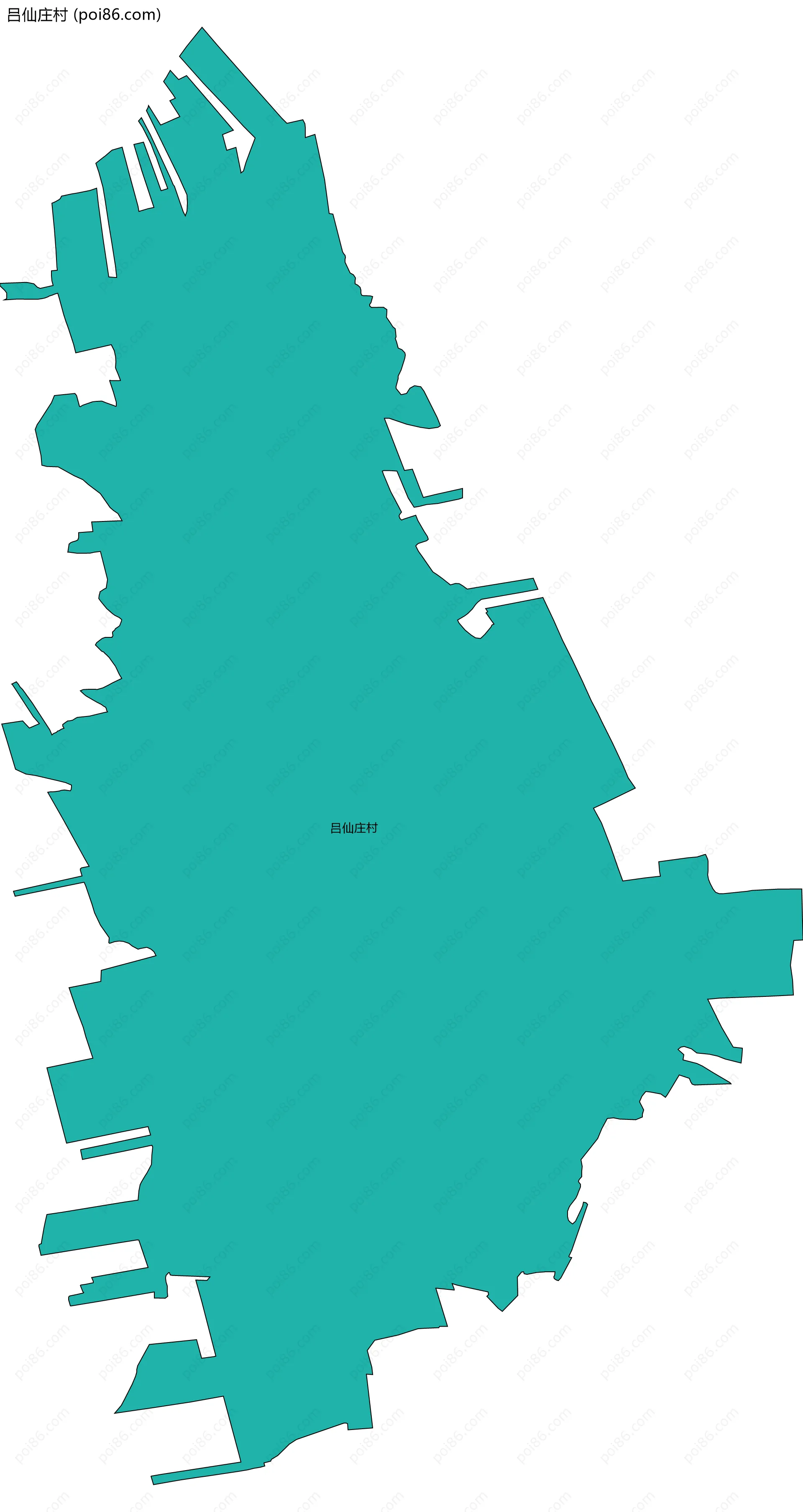 吕仙庄村边界地图