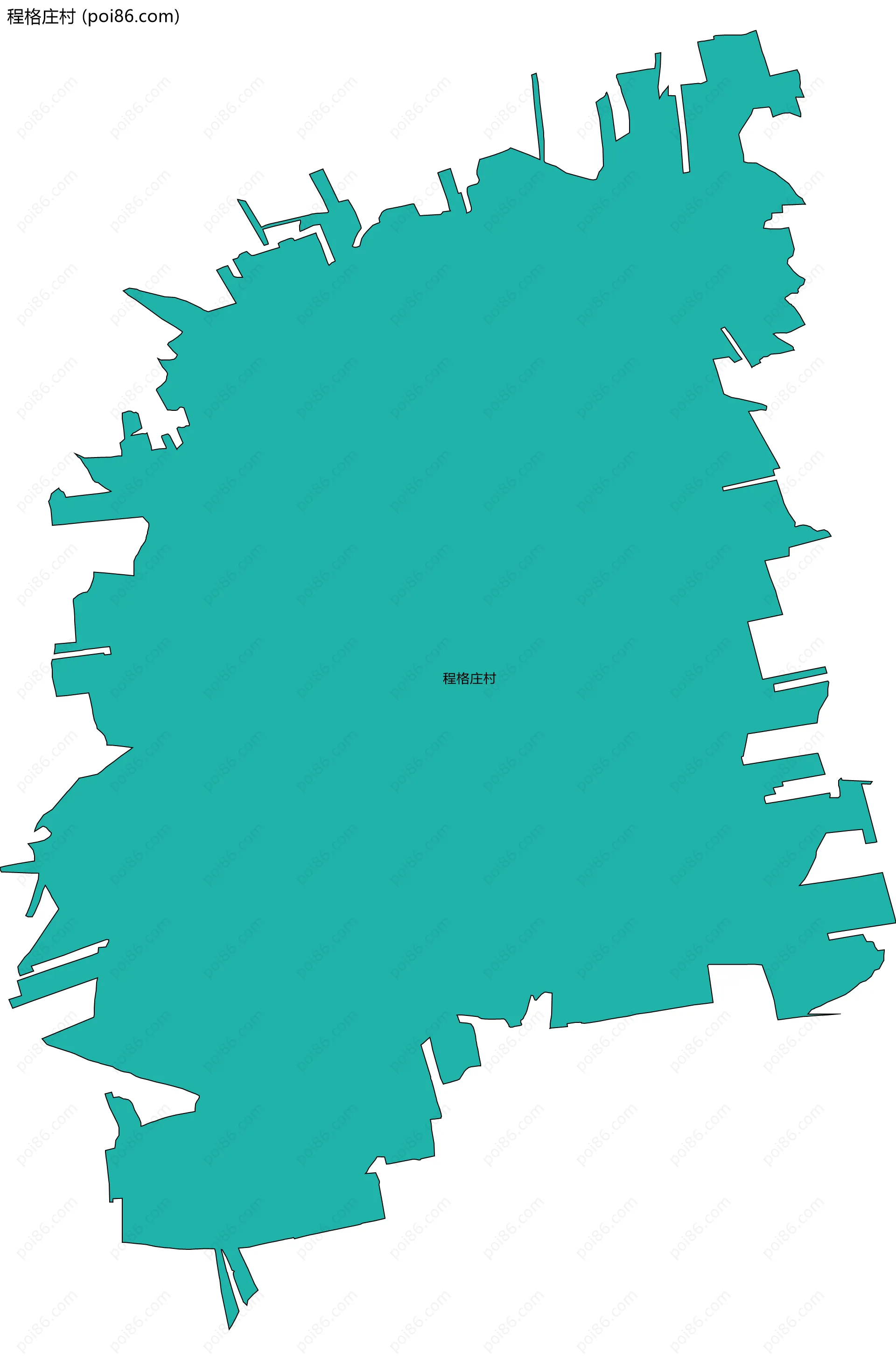 程格庄村边界地图