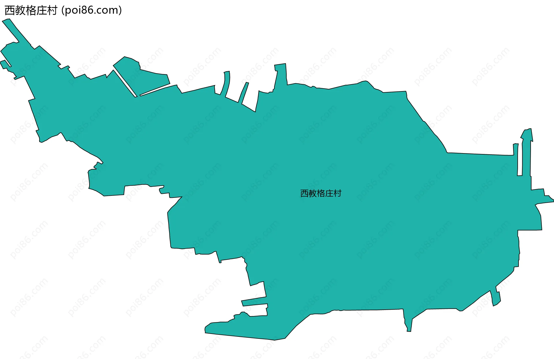 西教格庄村边界地图