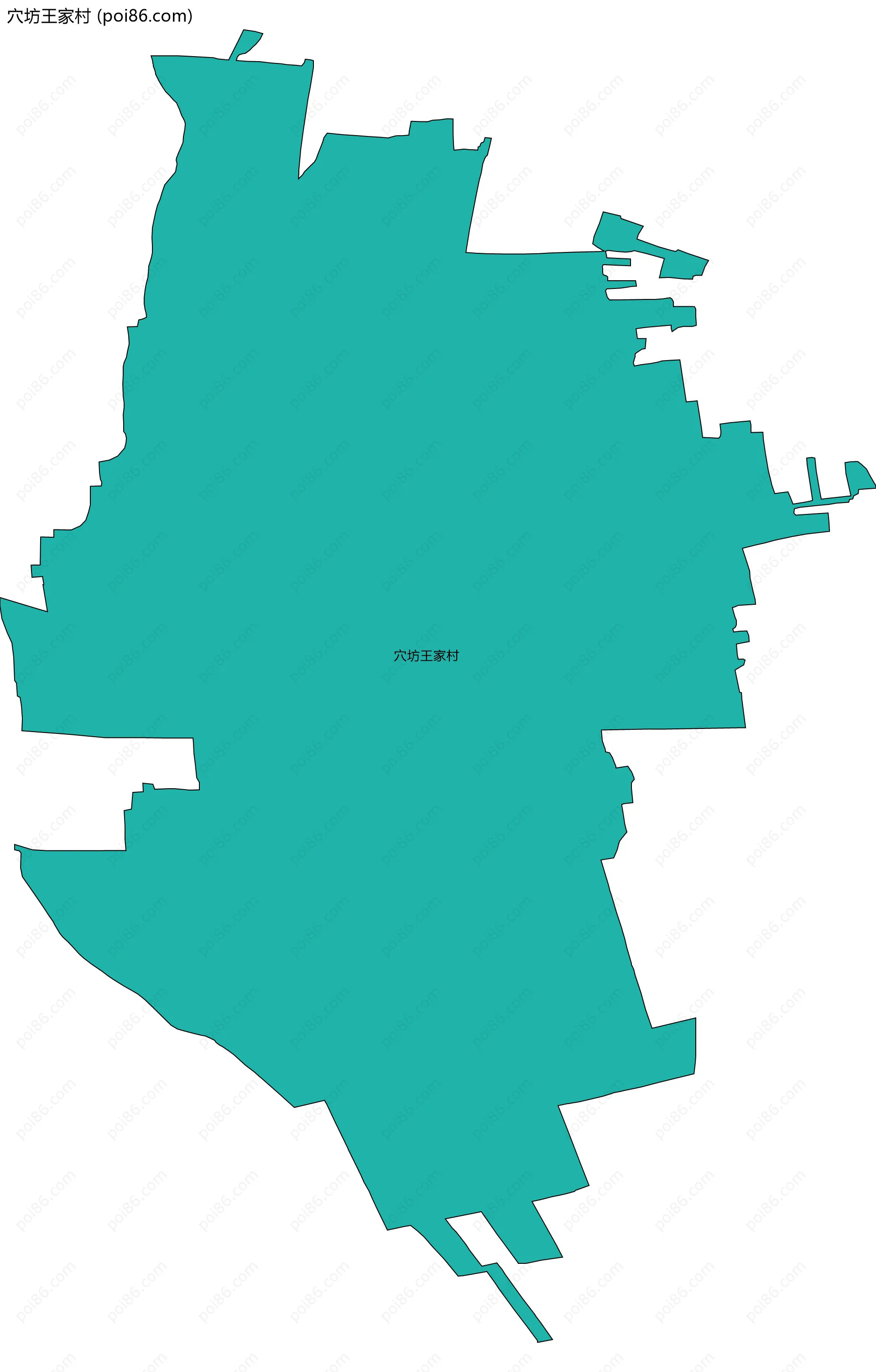 穴坊王家村边界地图