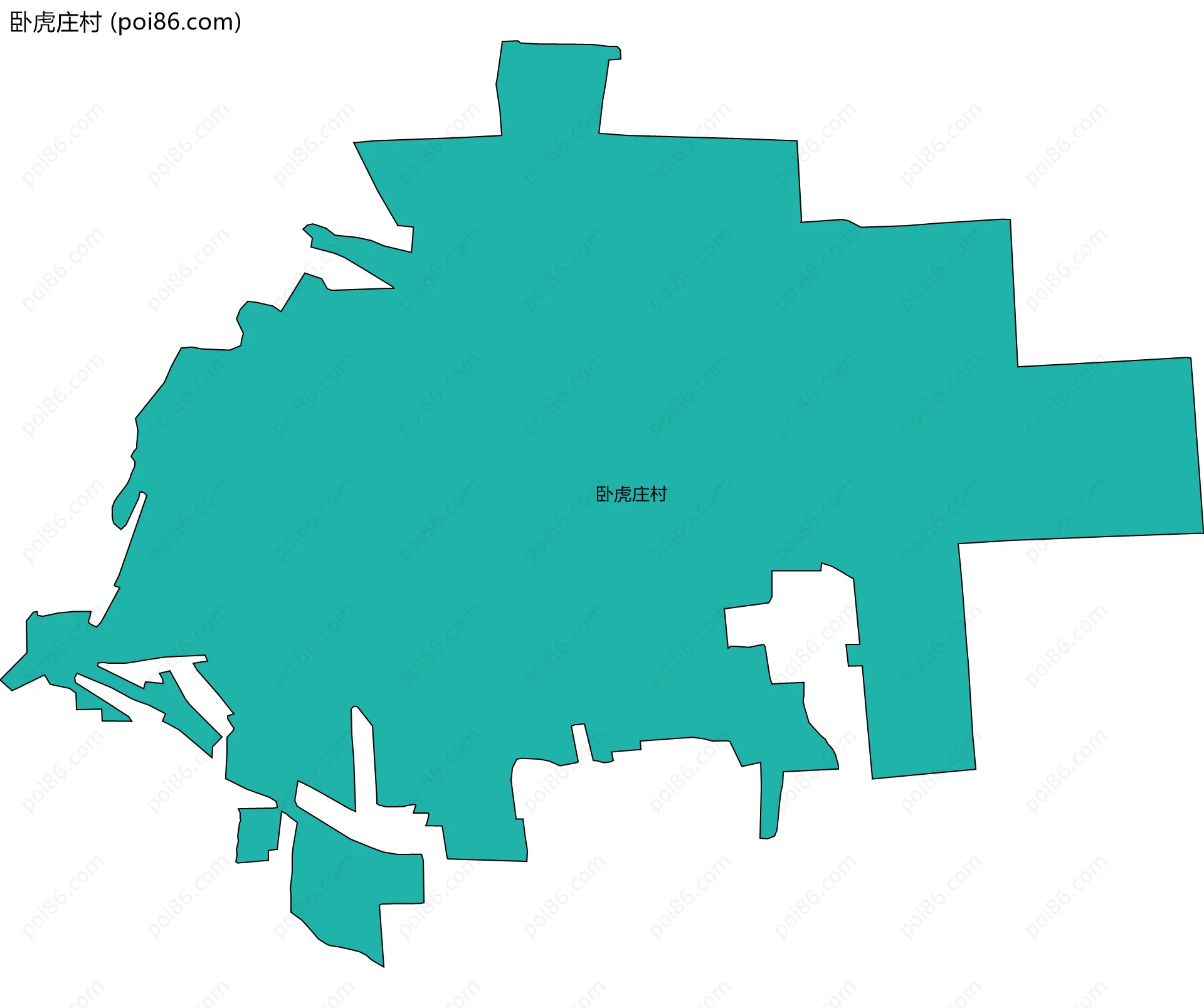 卧虎庄村边界地图