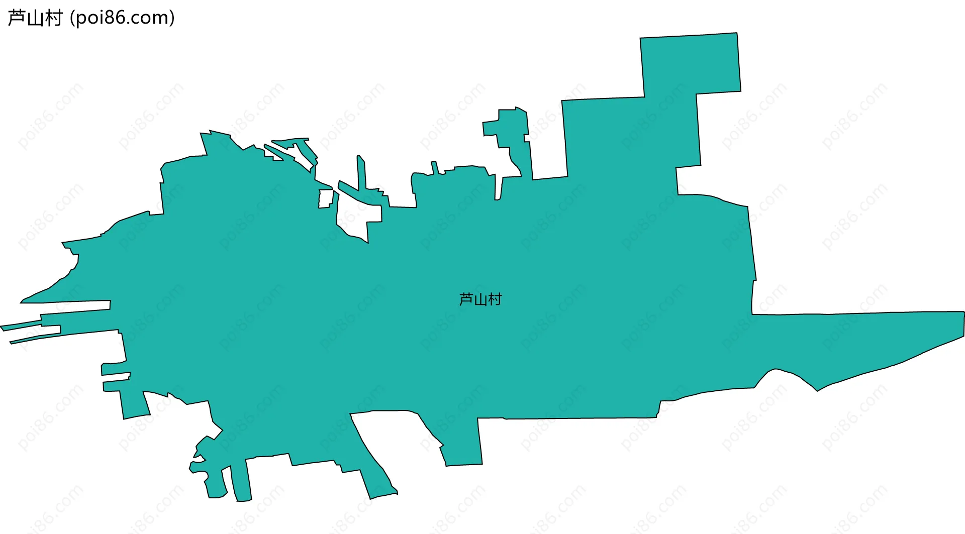 芦山村边界地图