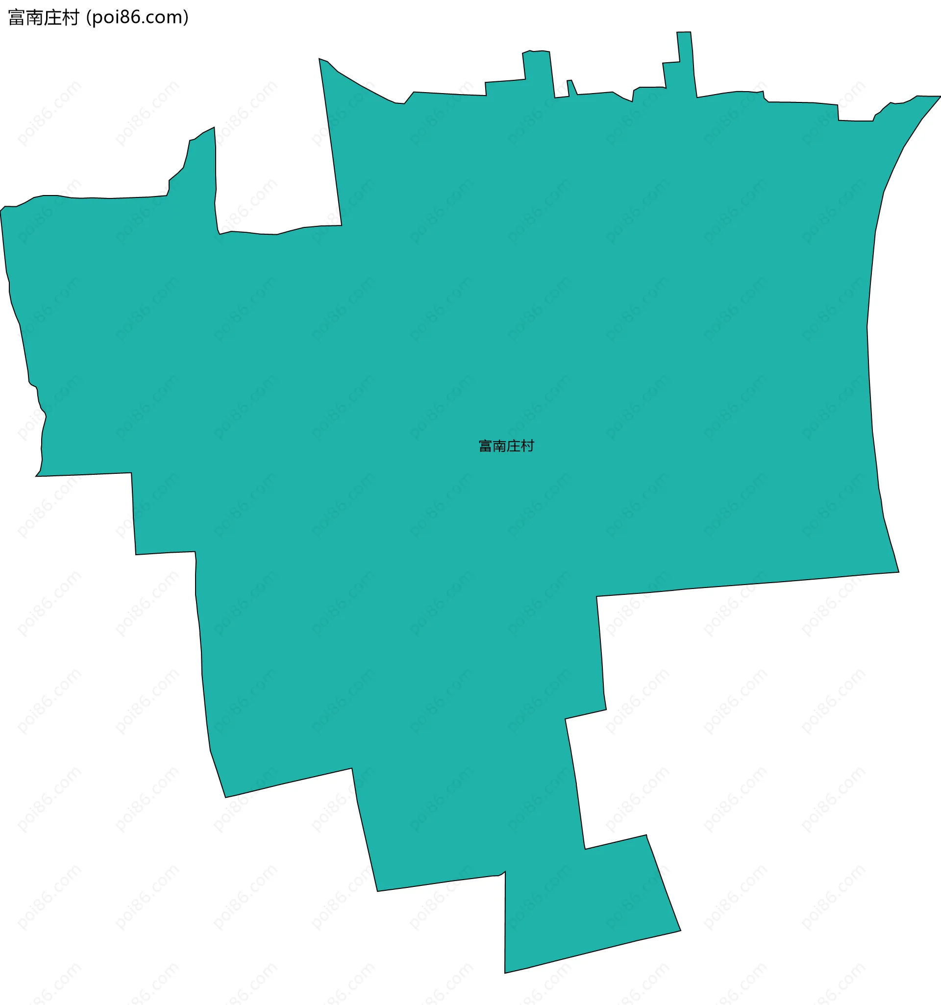 富南庄村边界地图