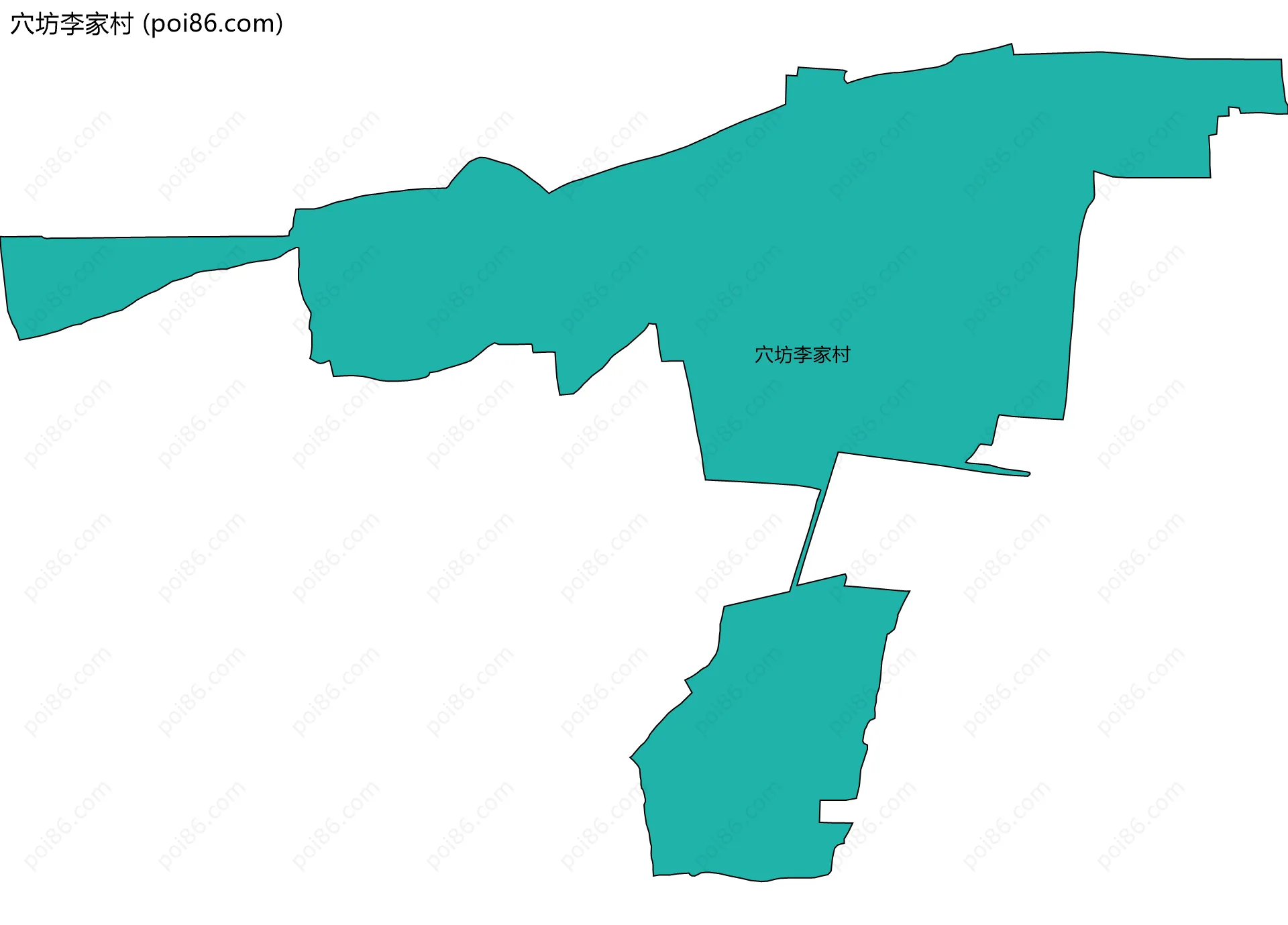 穴坊李家村边界地图