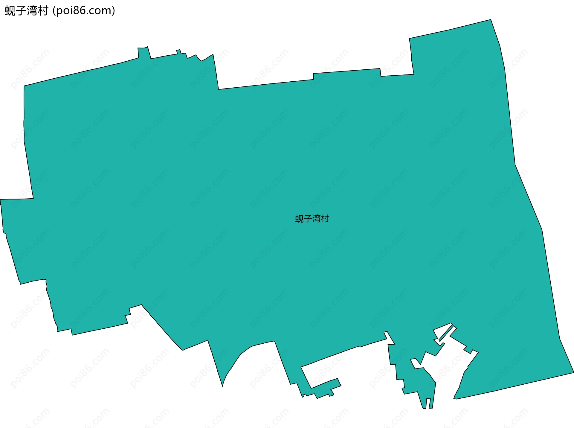 蚬子湾村边界地图