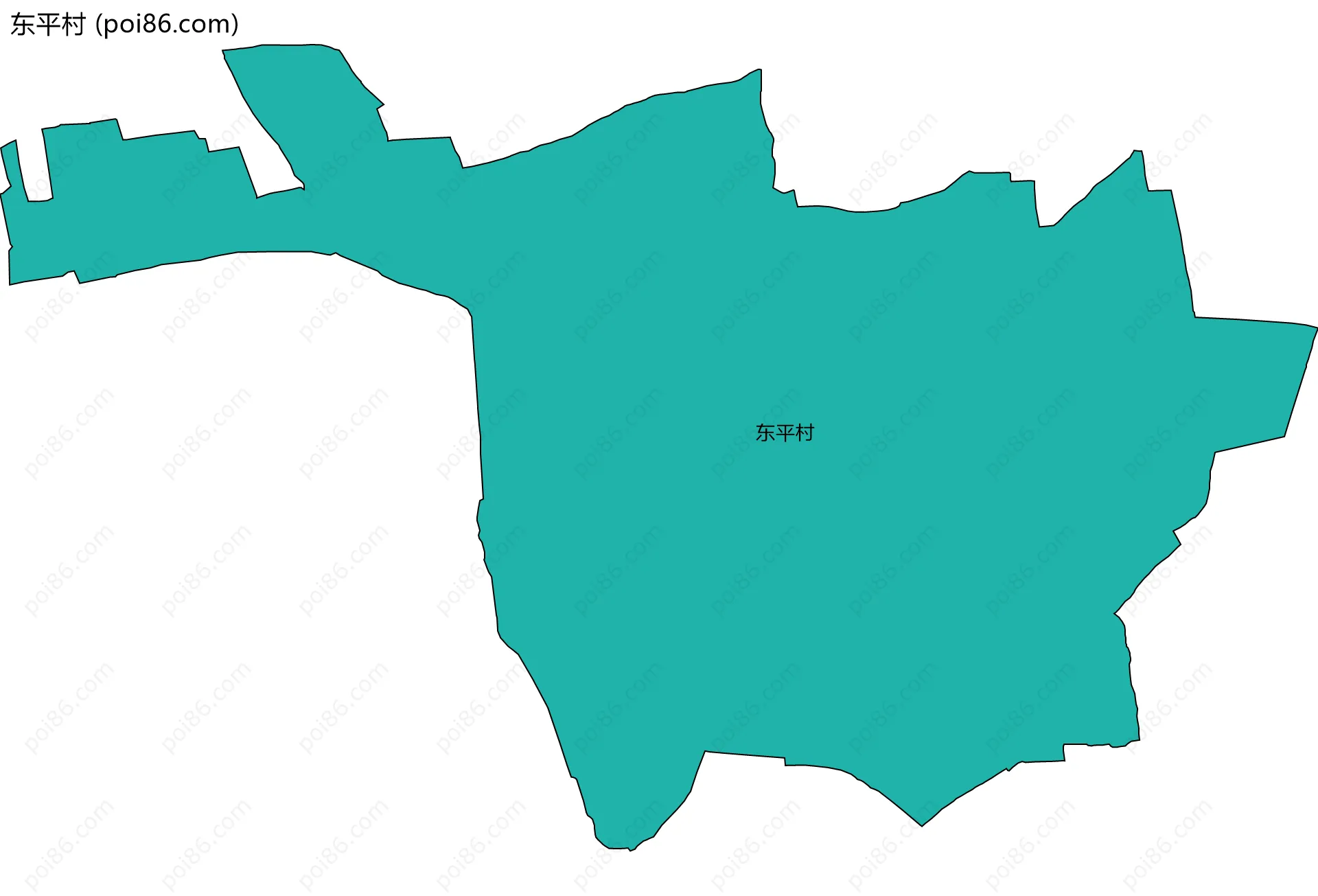 东平村边界地图