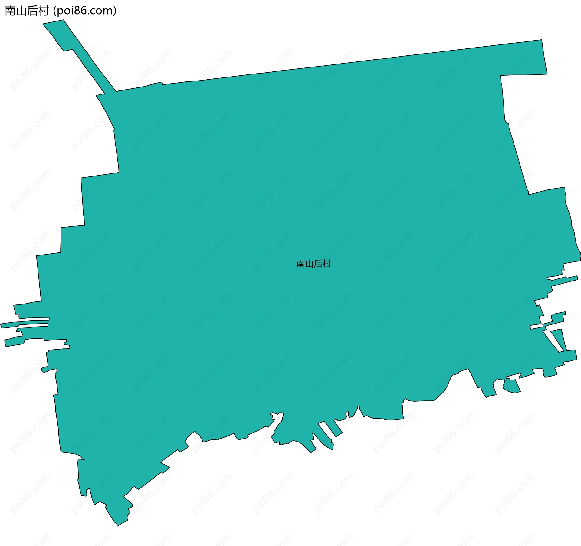 南山后村边界地图