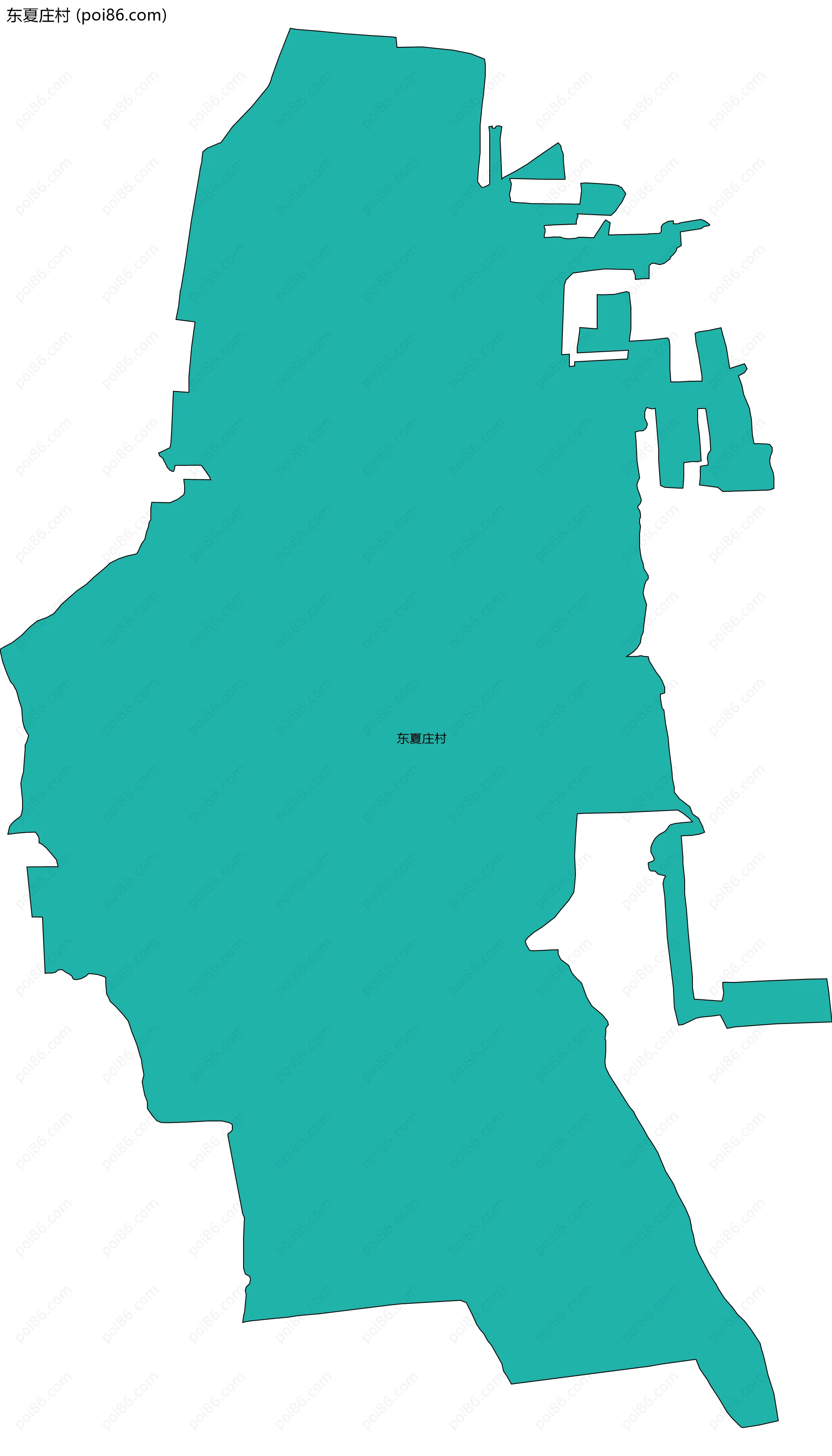 东夏庄村边界地图