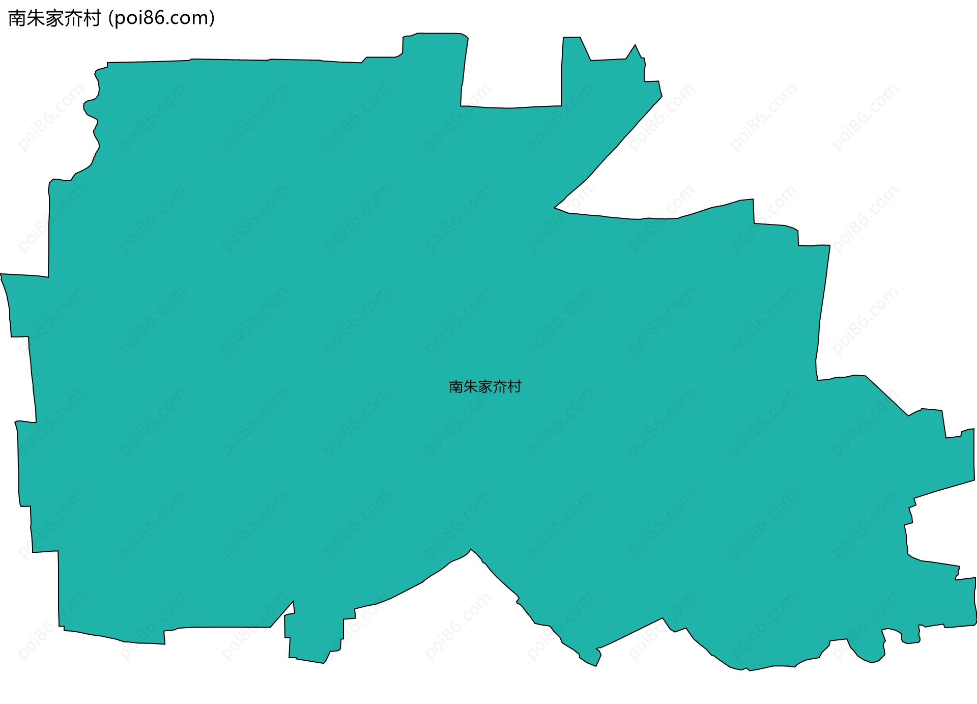 南朱家夼村边界地图