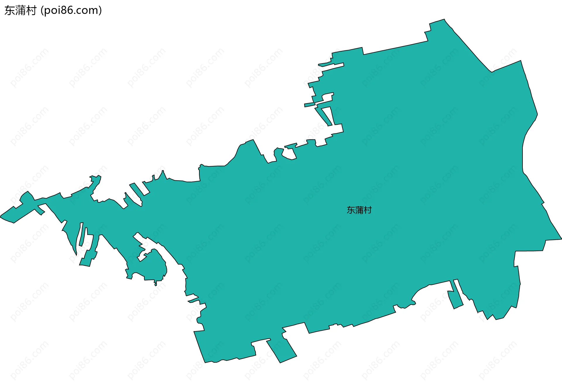 东蒲村边界地图