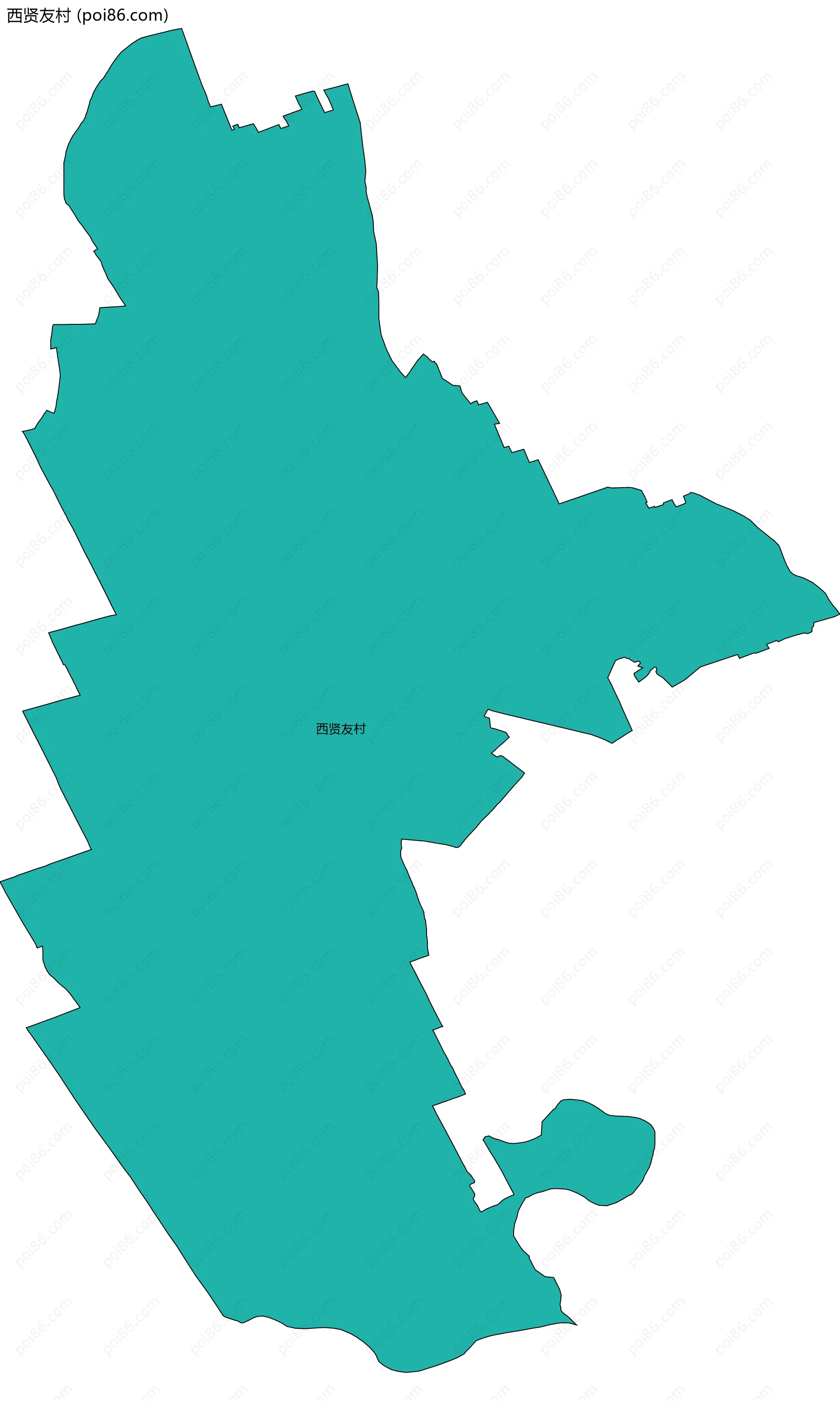 西贤友村边界地图