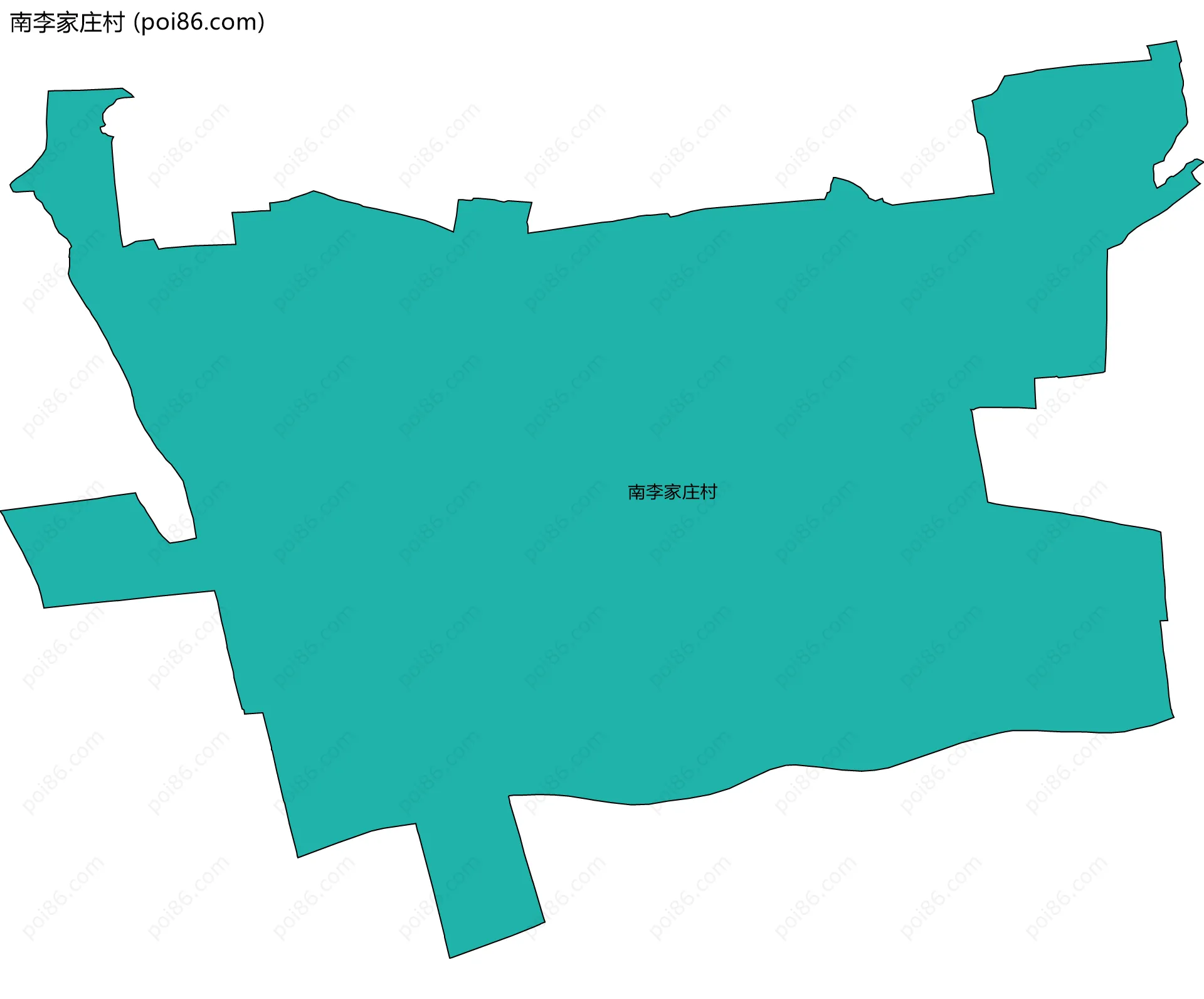 南李家庄村边界地图