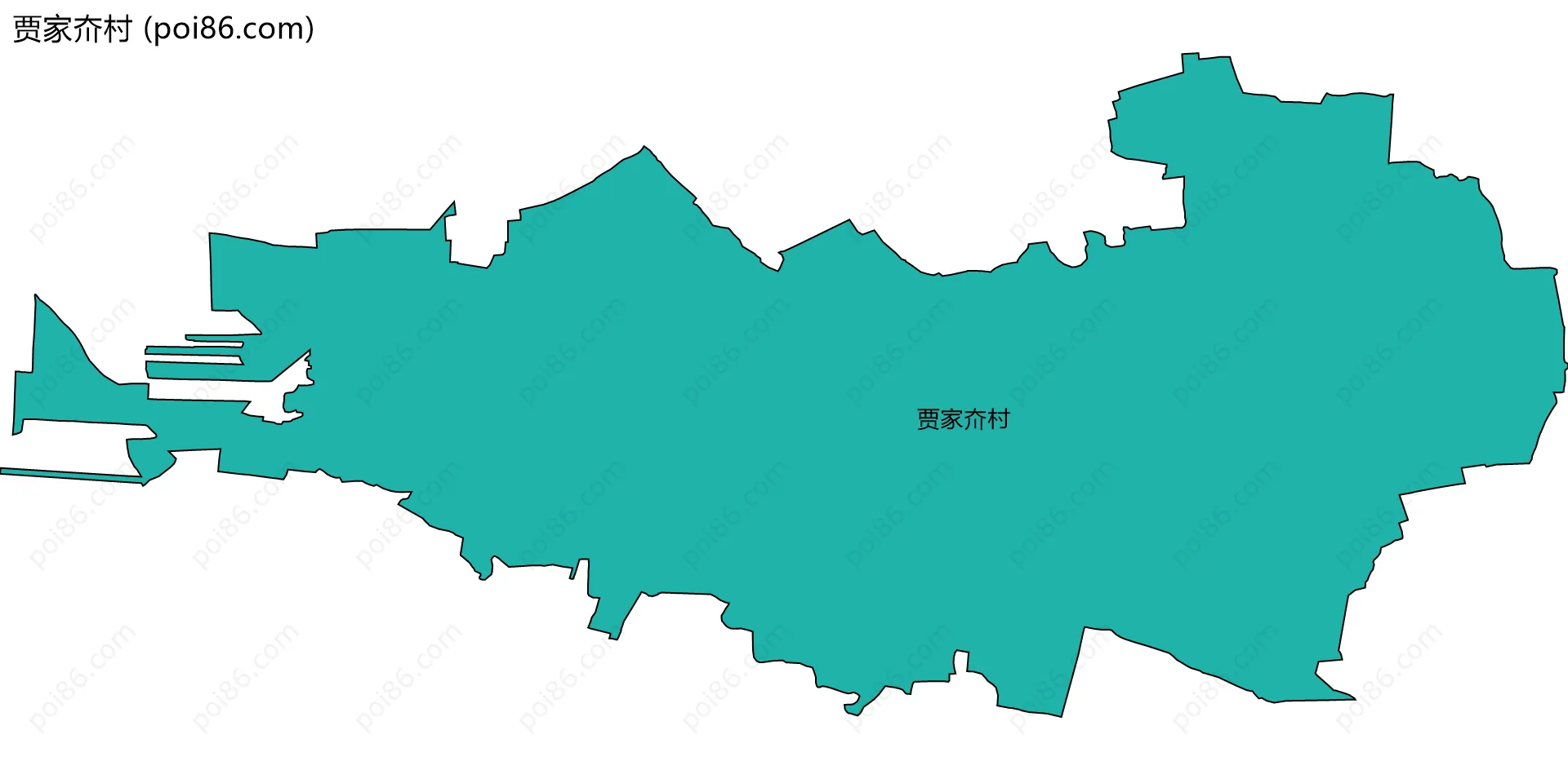 贾家夼村边界地图