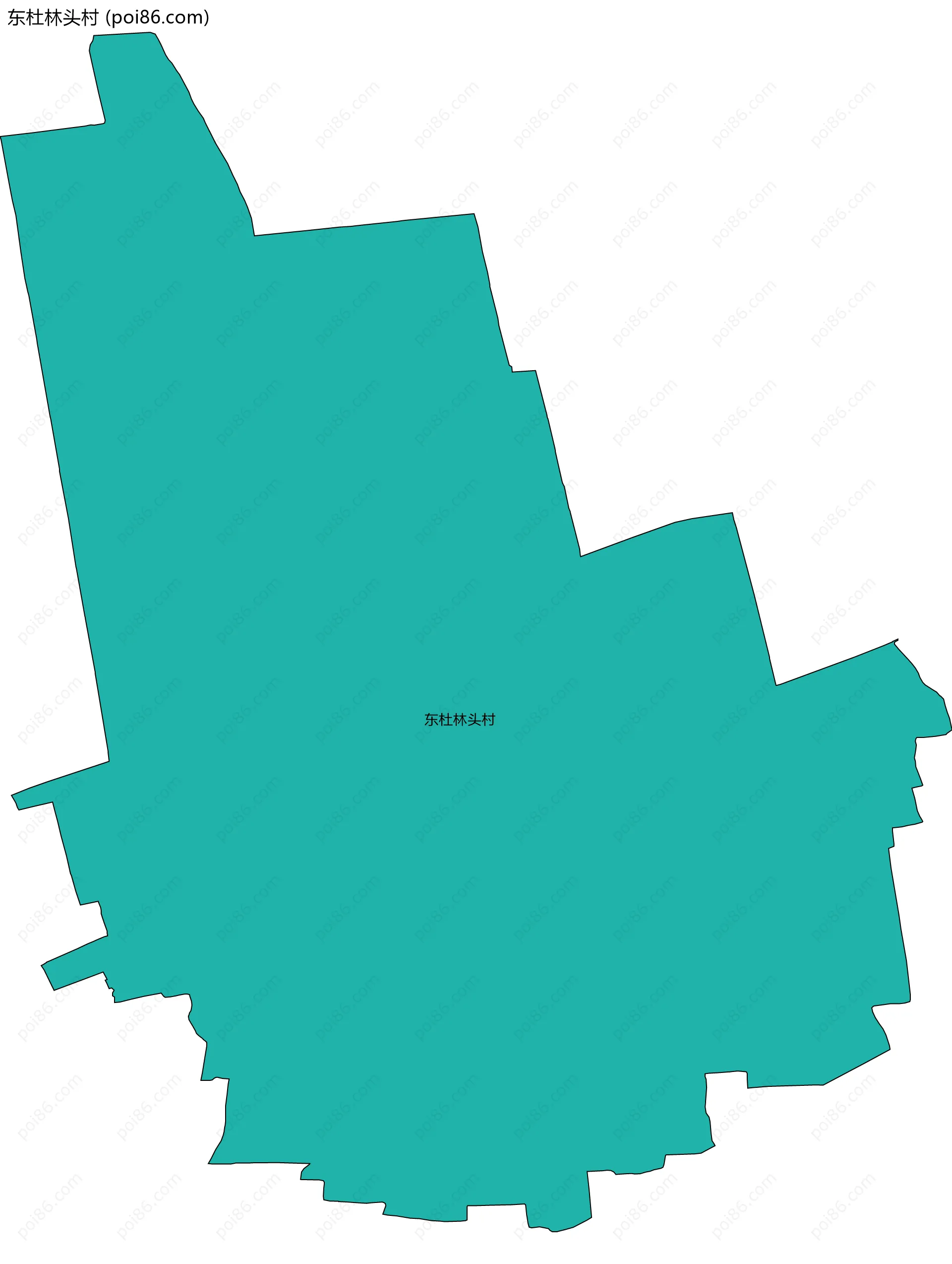 东杜林头村边界地图