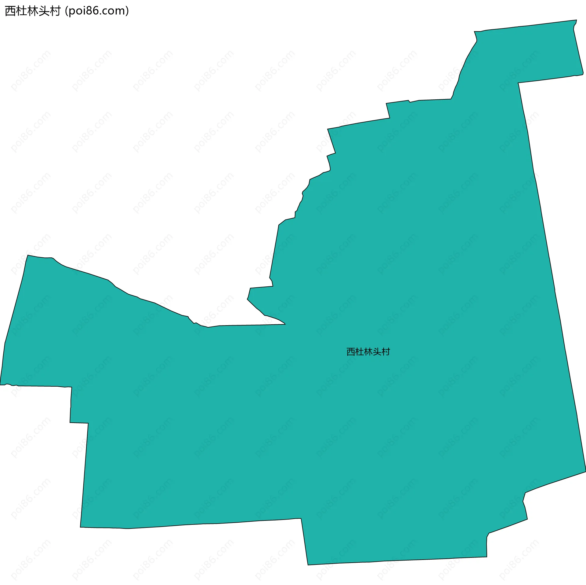 西杜林头村边界地图