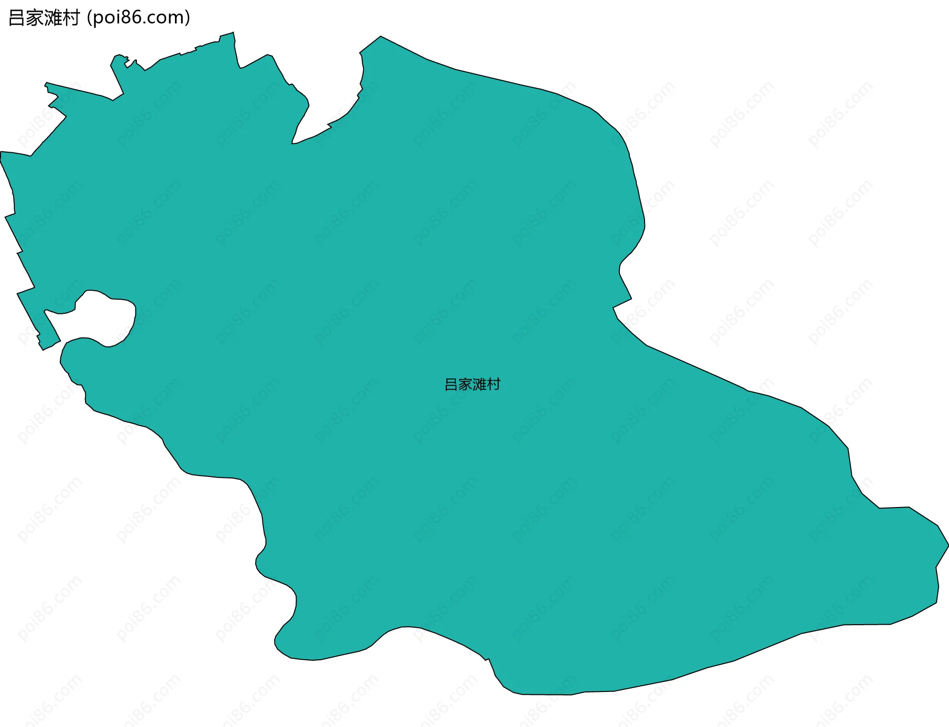 吕家滩村边界地图