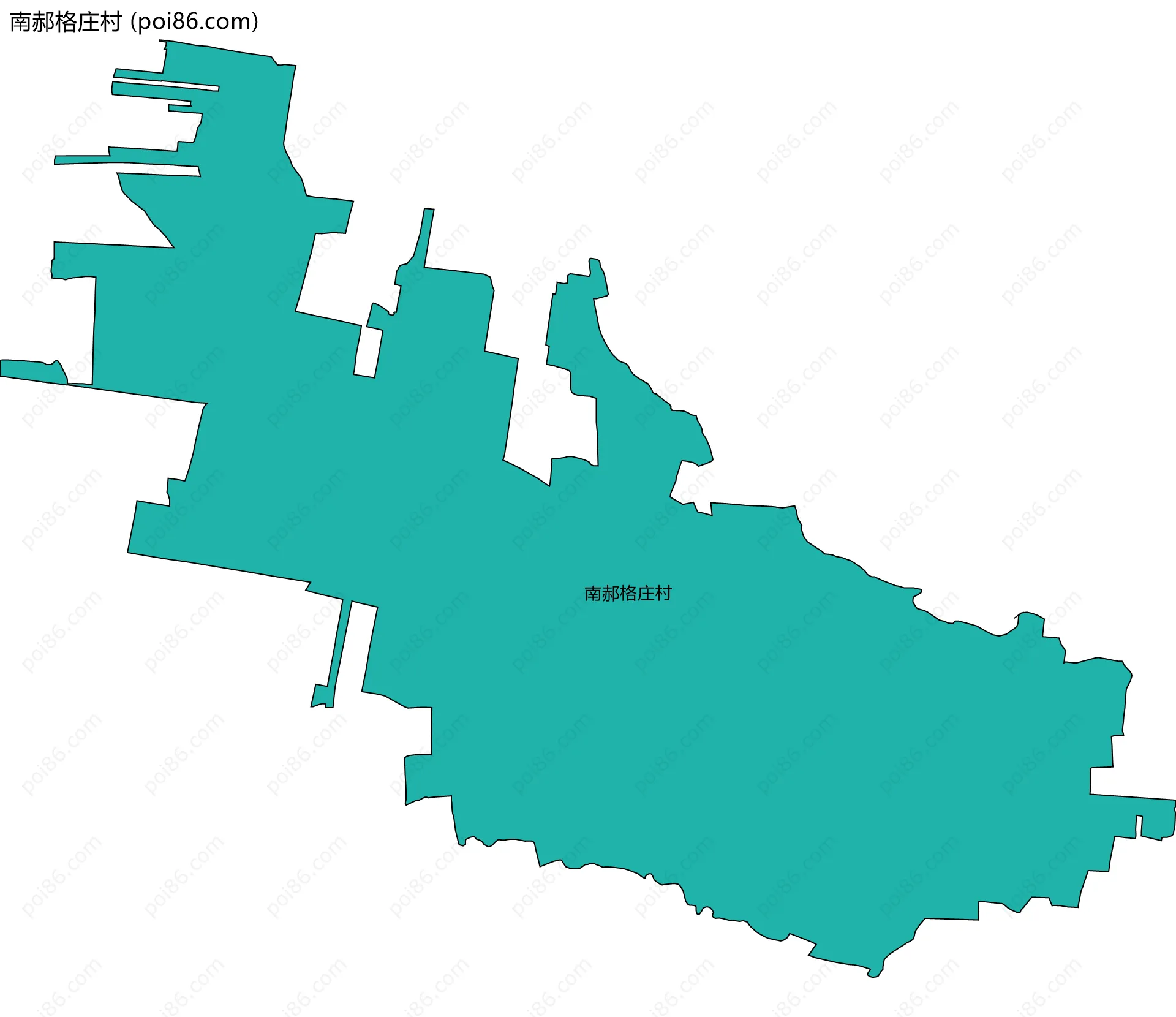 南郝格庄村边界地图