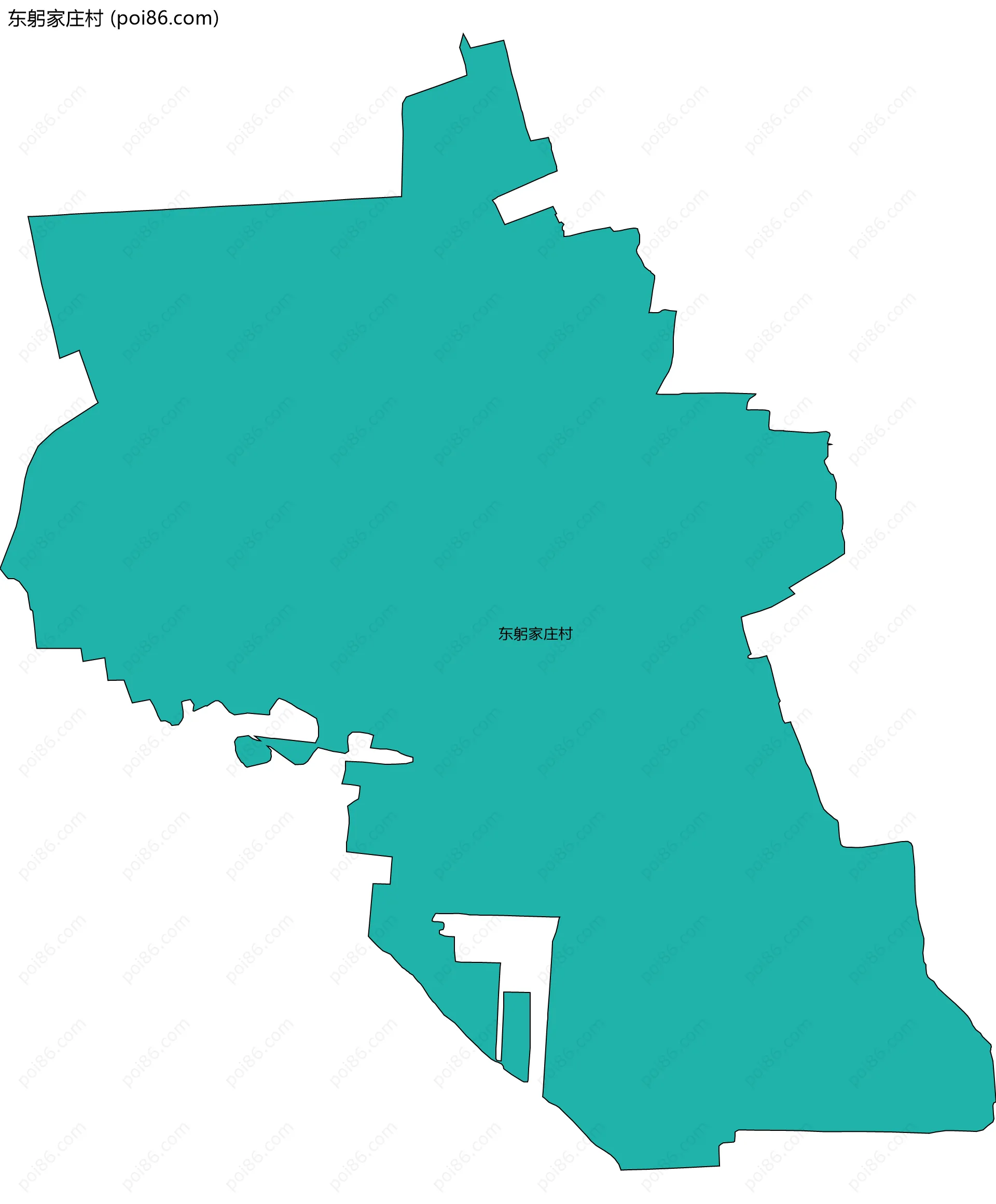 东躬家庄村边界地图