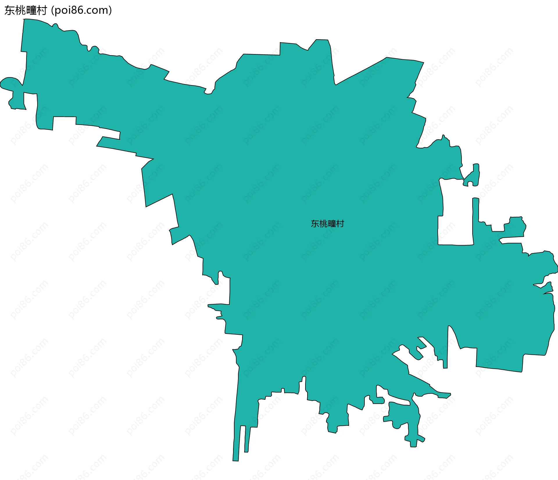 东桃疃村边界地图