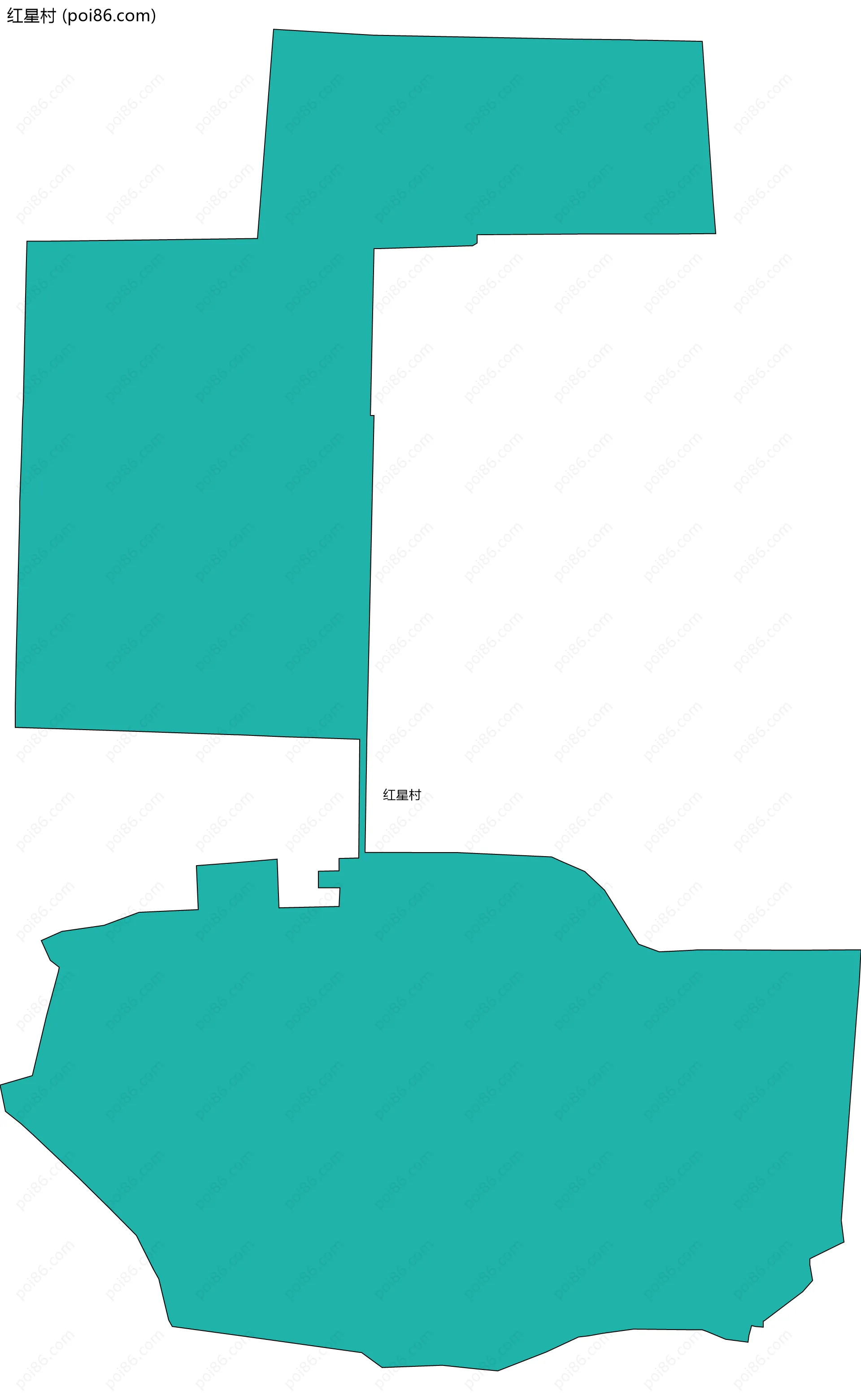 红星村边界地图