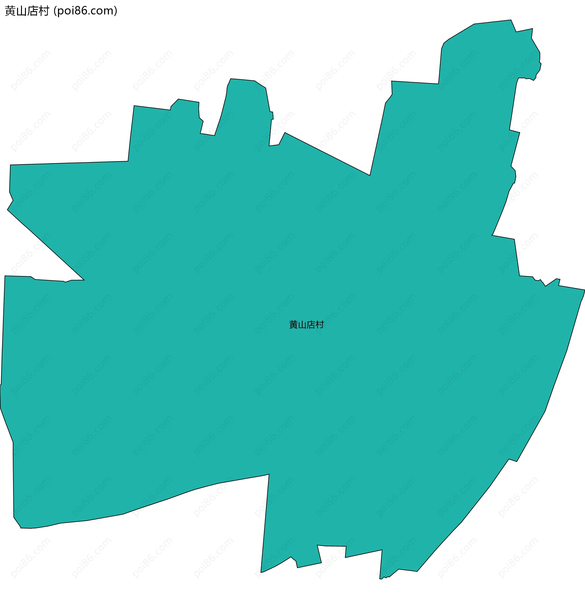 黄山店村边界地图