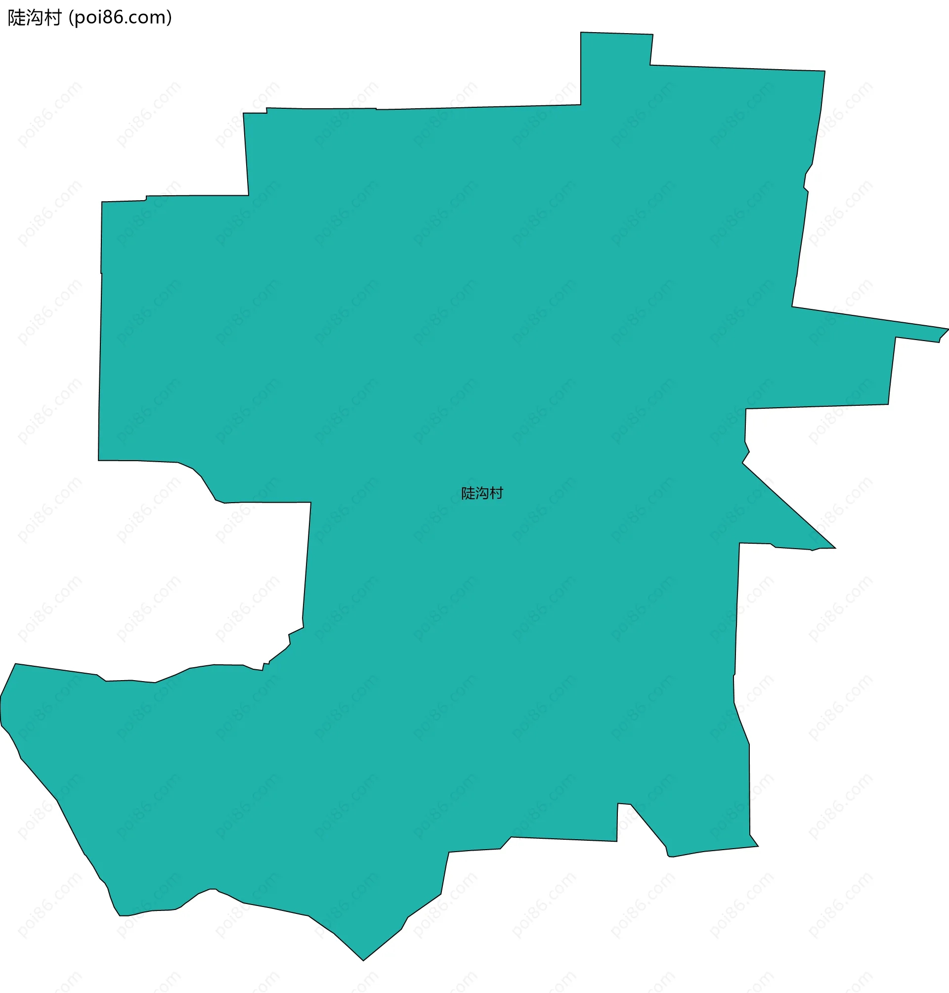 陡沟村边界地图