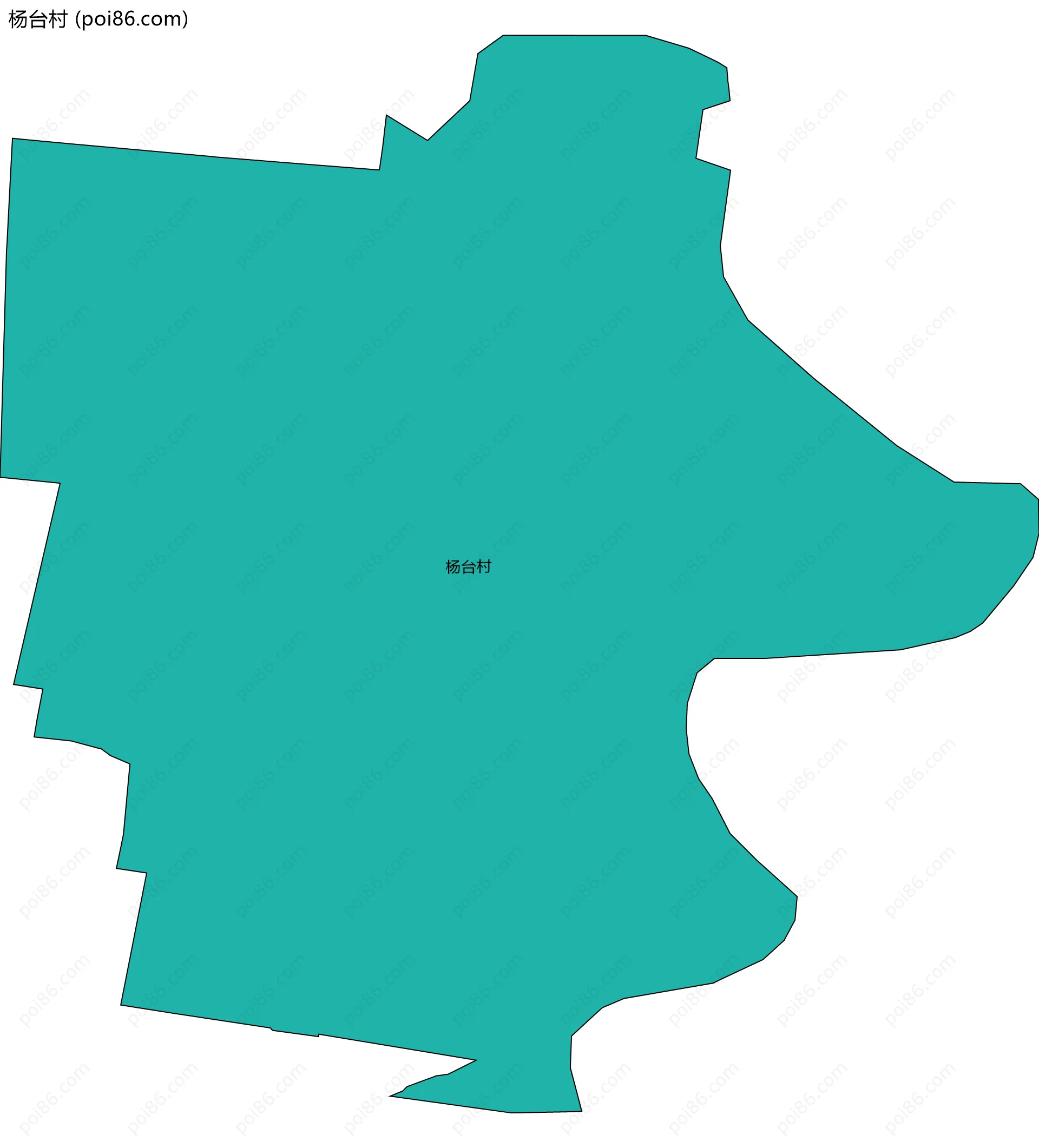 杨台村边界地图