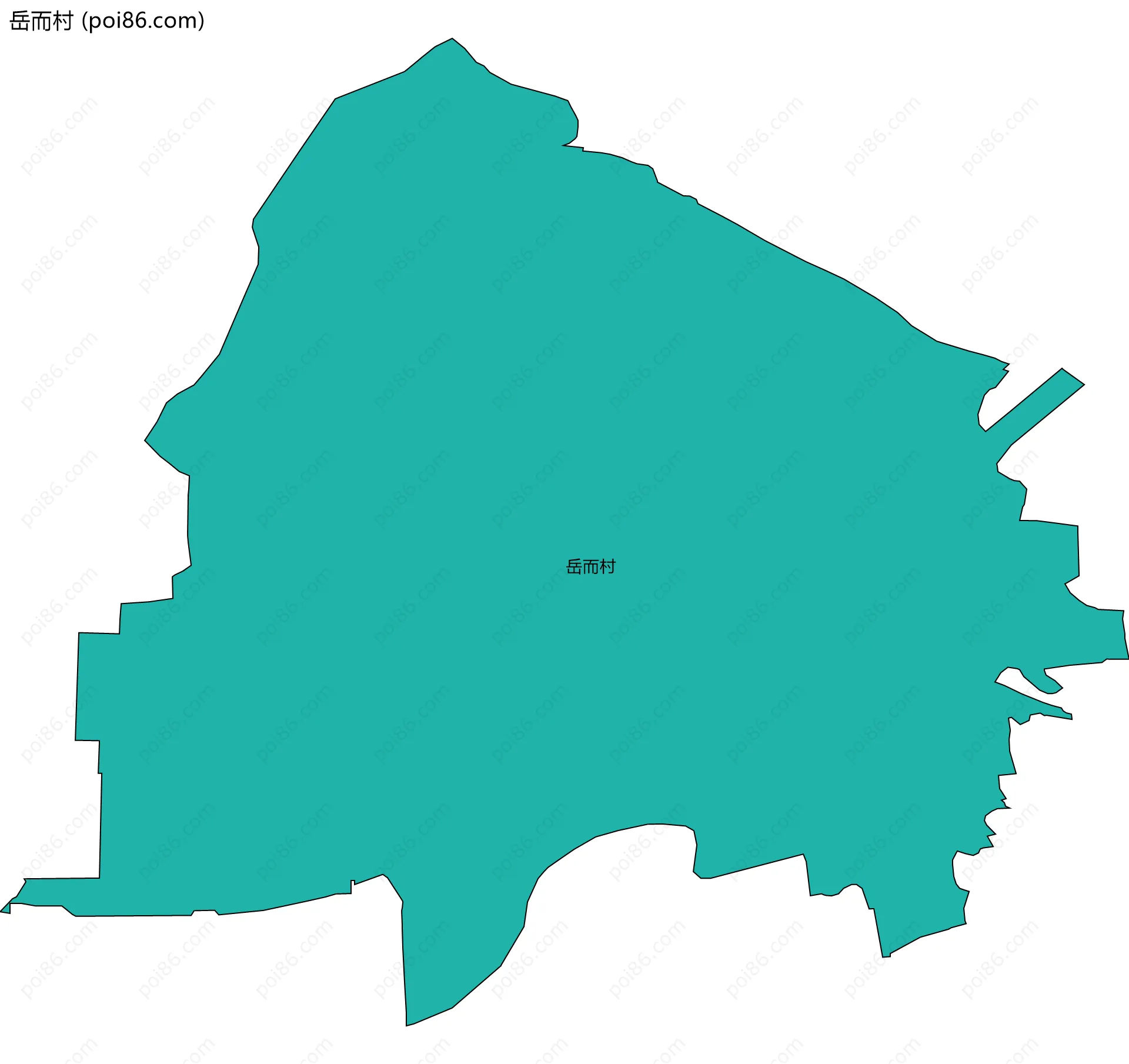 岳而村边界地图