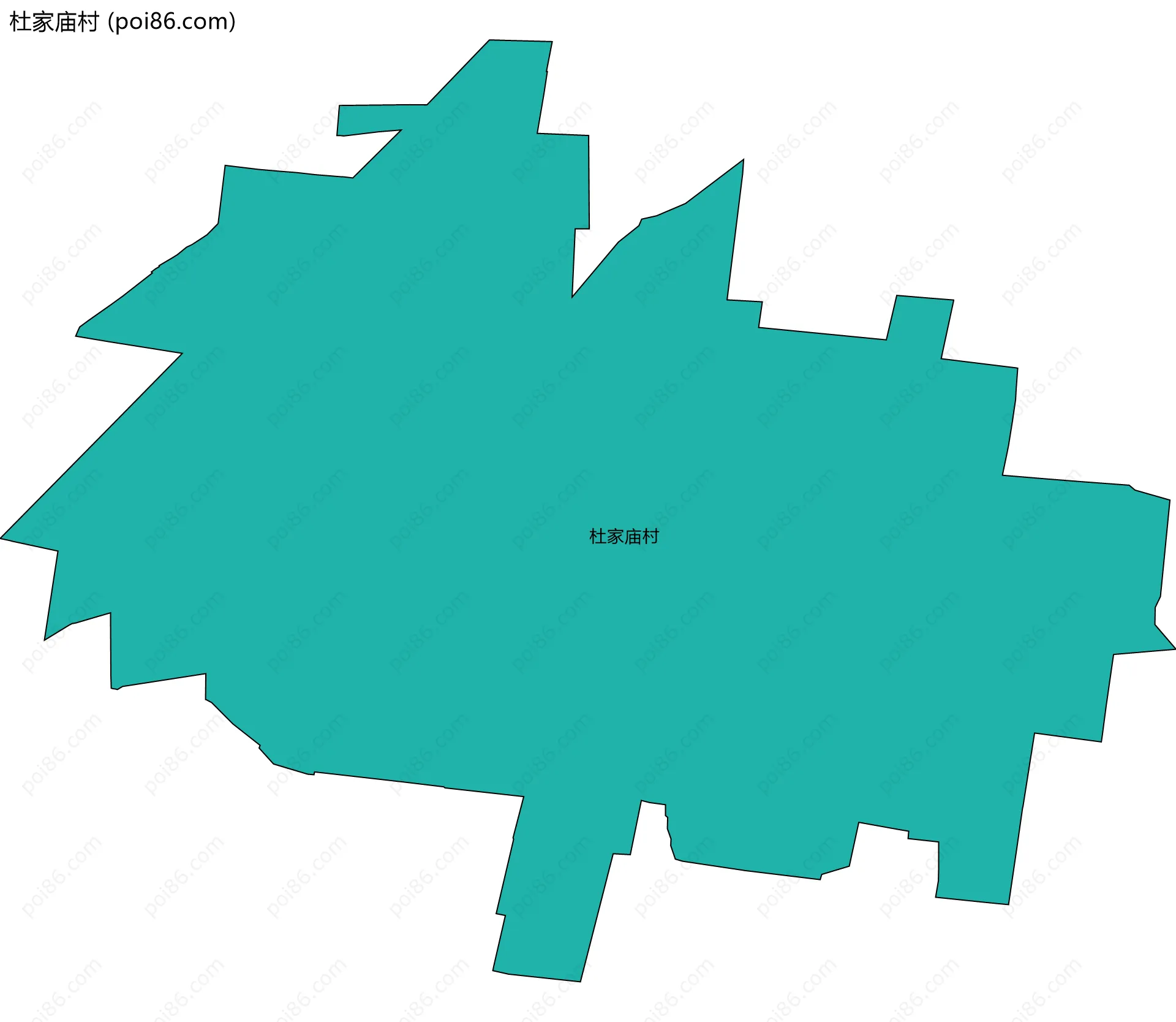 杜家庙村边界地图