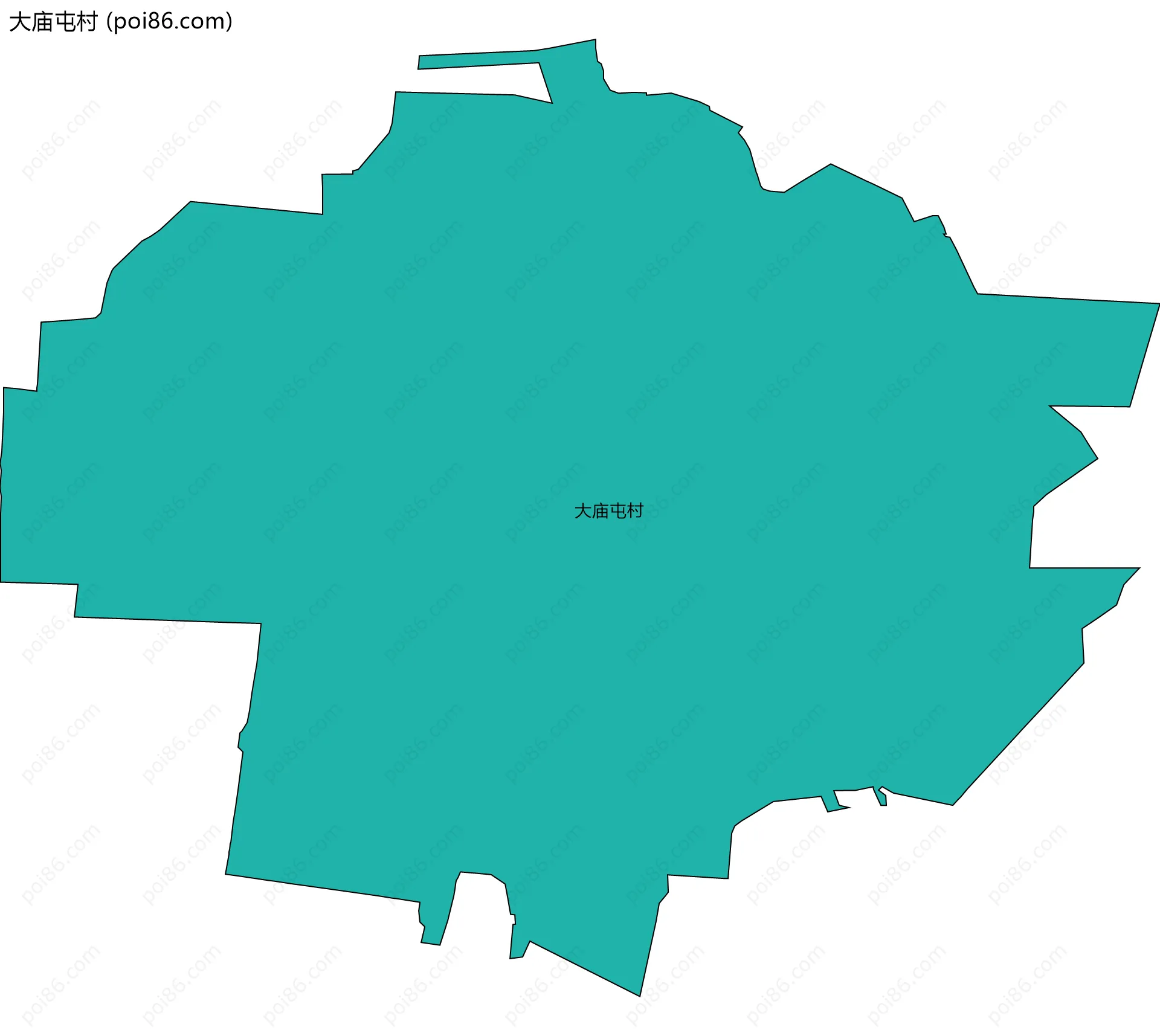 大庙屯村边界地图