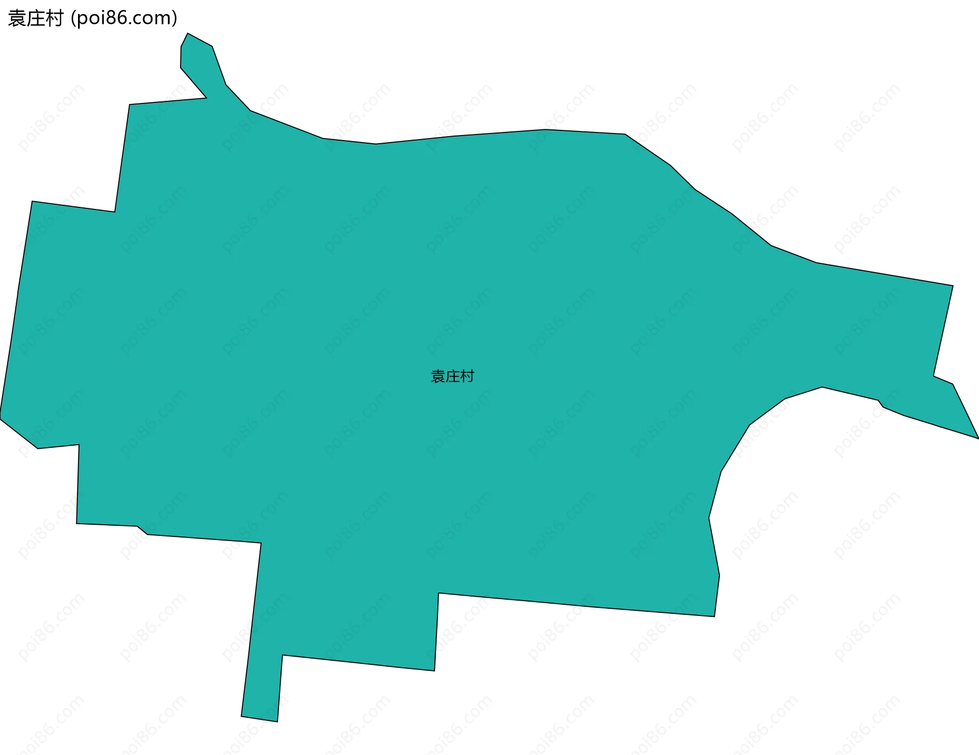 袁庄村边界地图