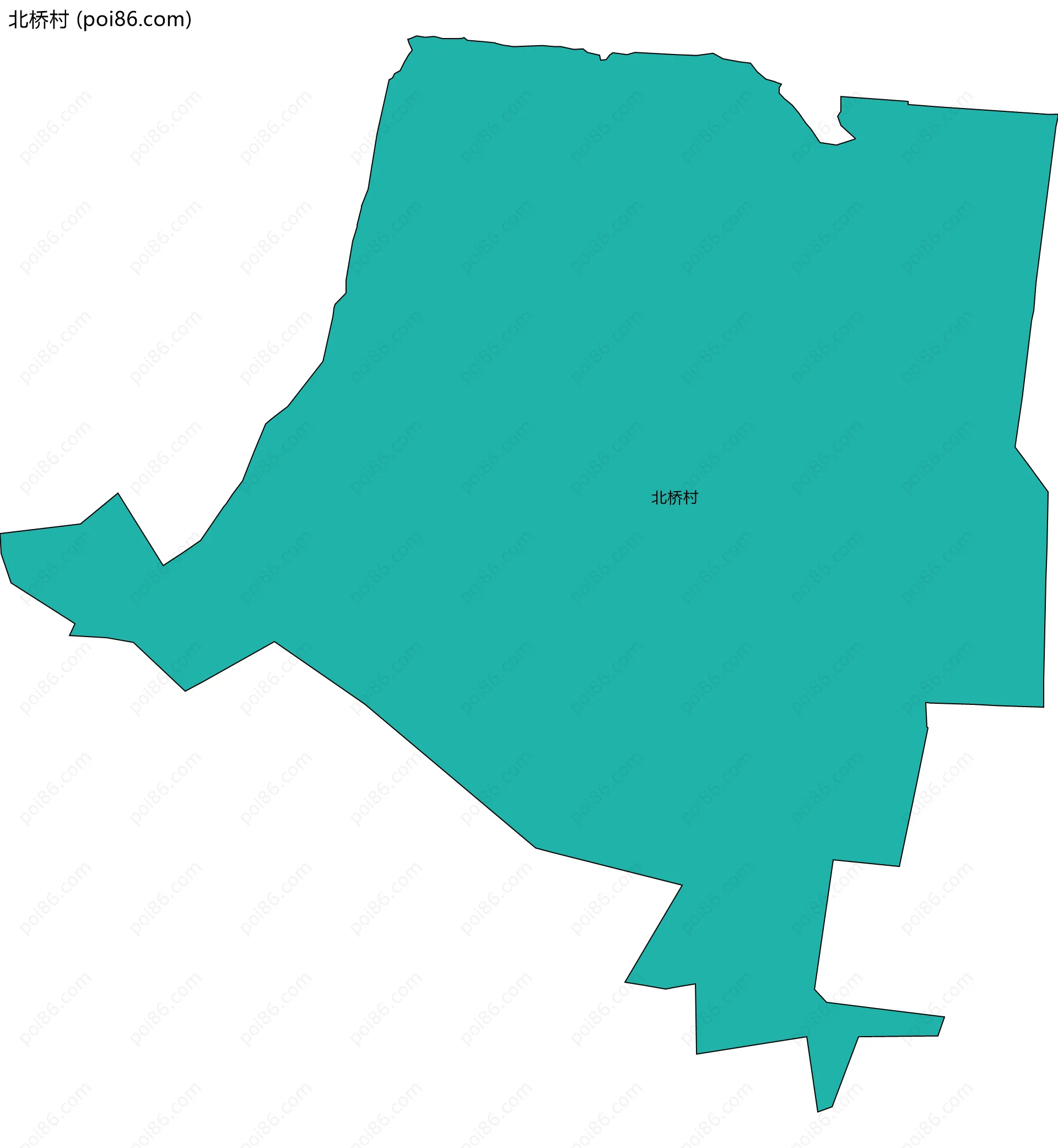 北桥村边界地图