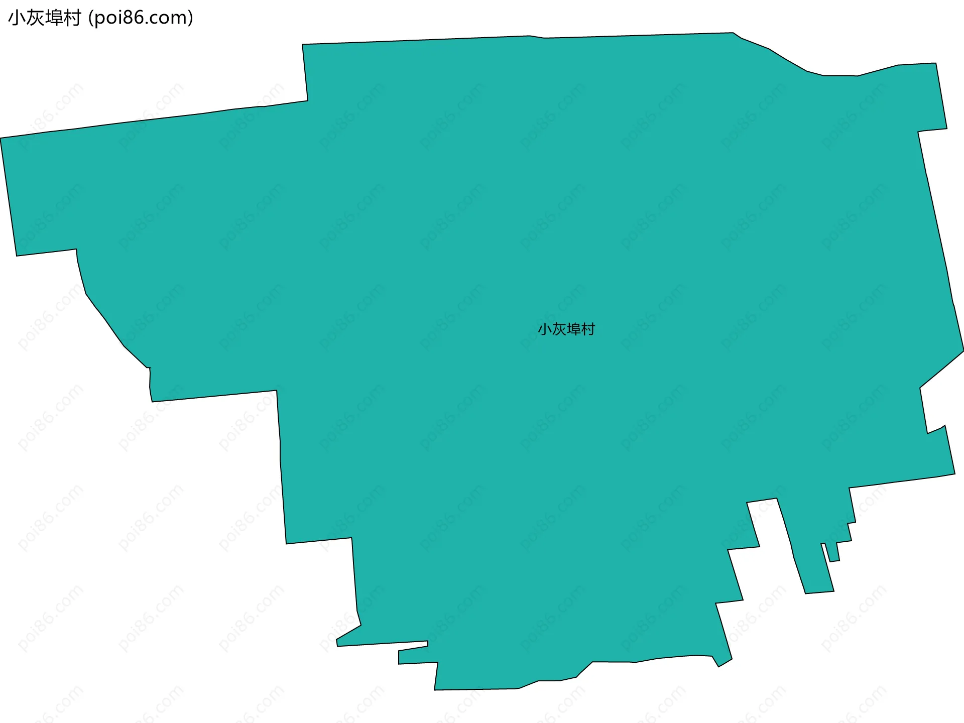 小灰埠村边界地图