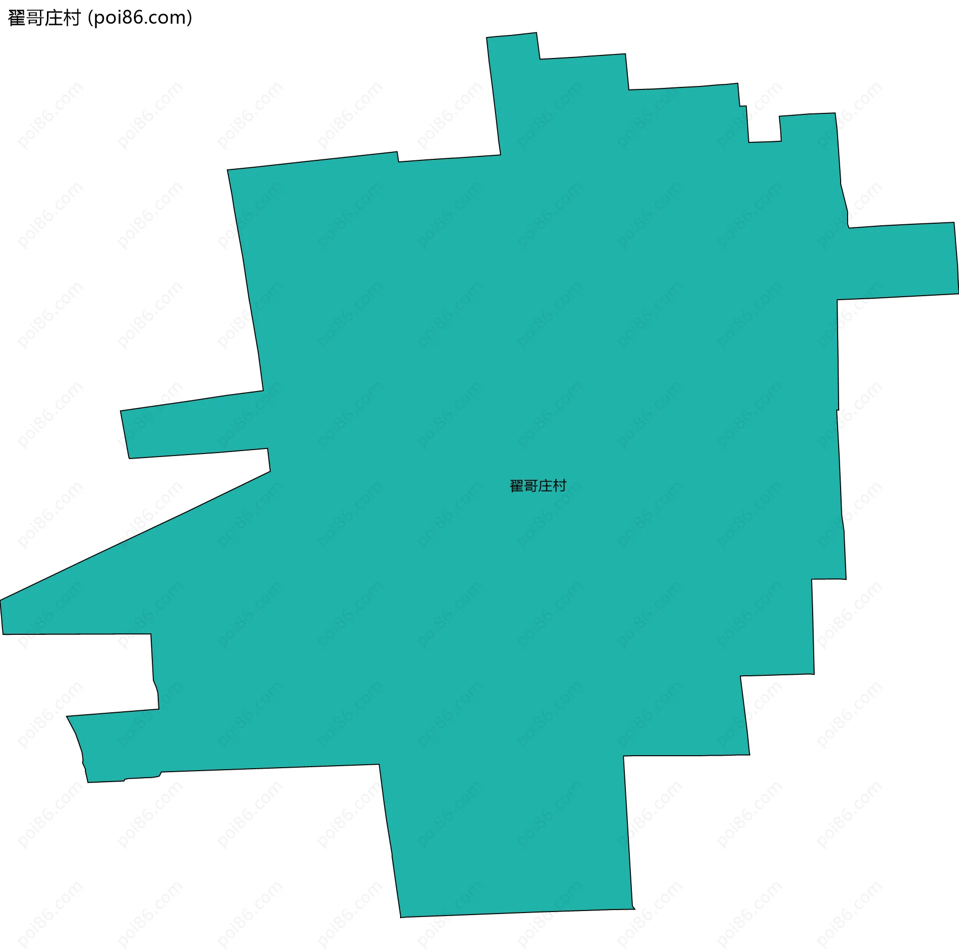 翟哥庄村边界地图