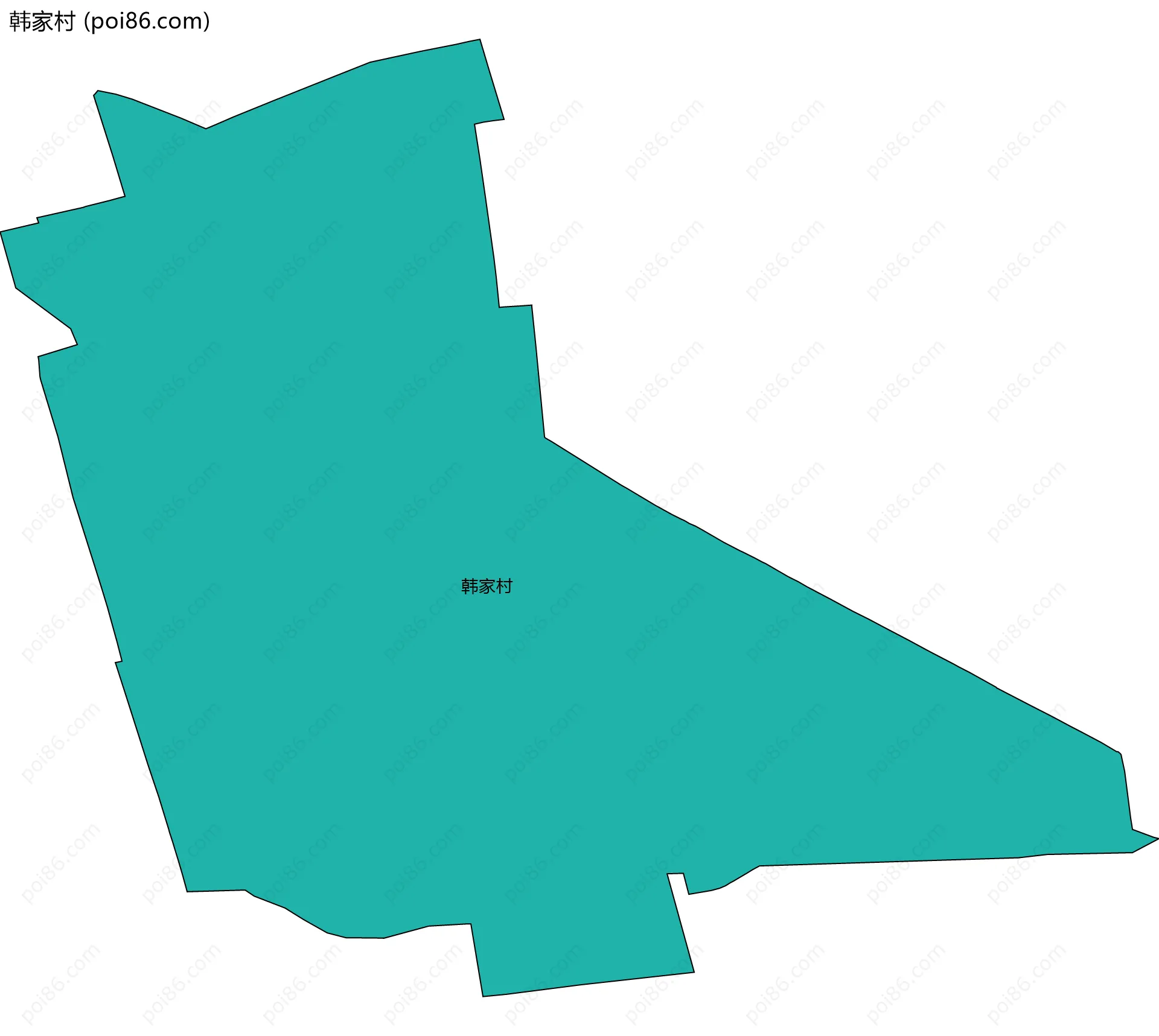 韩家村边界地图