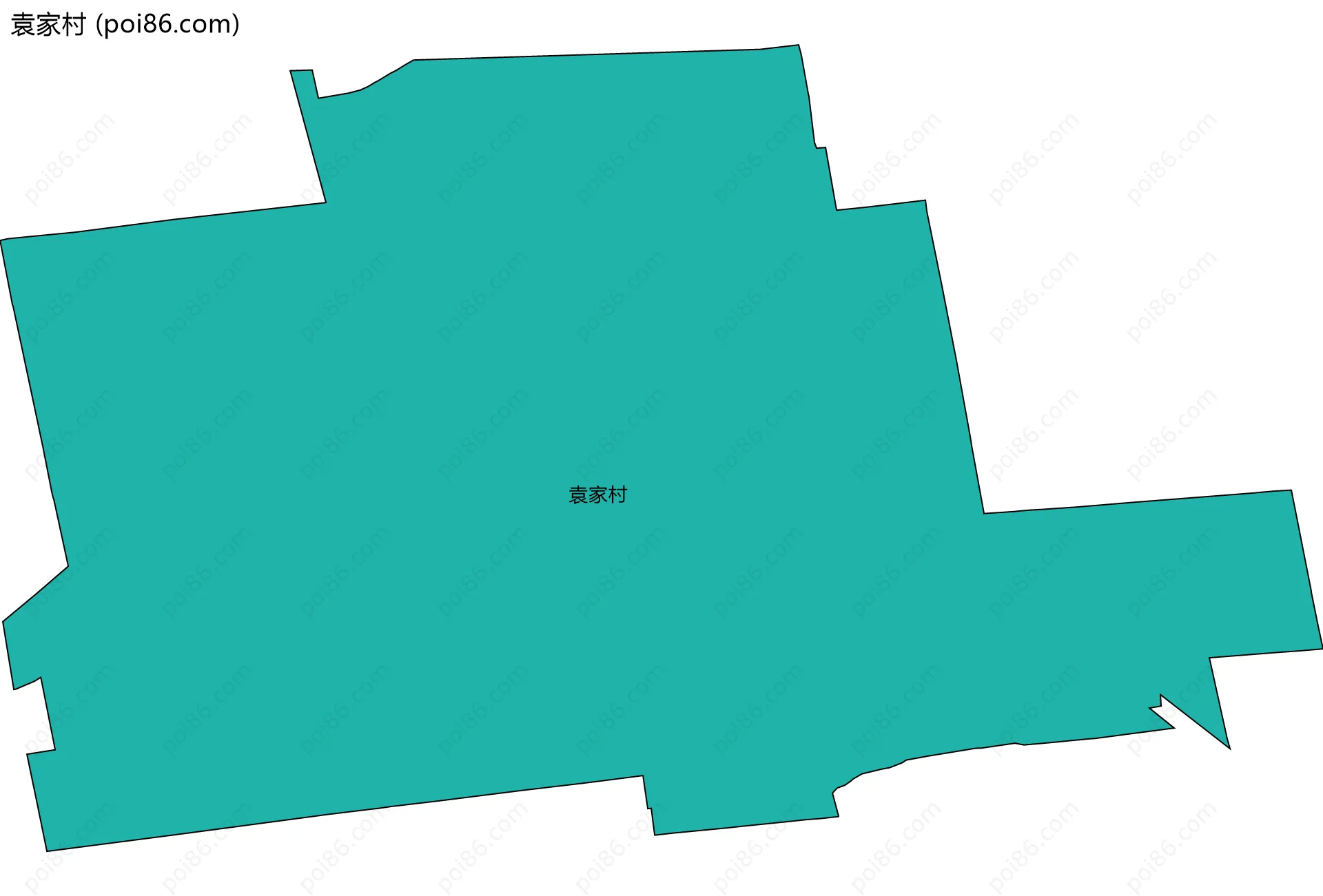 袁家村边界地图