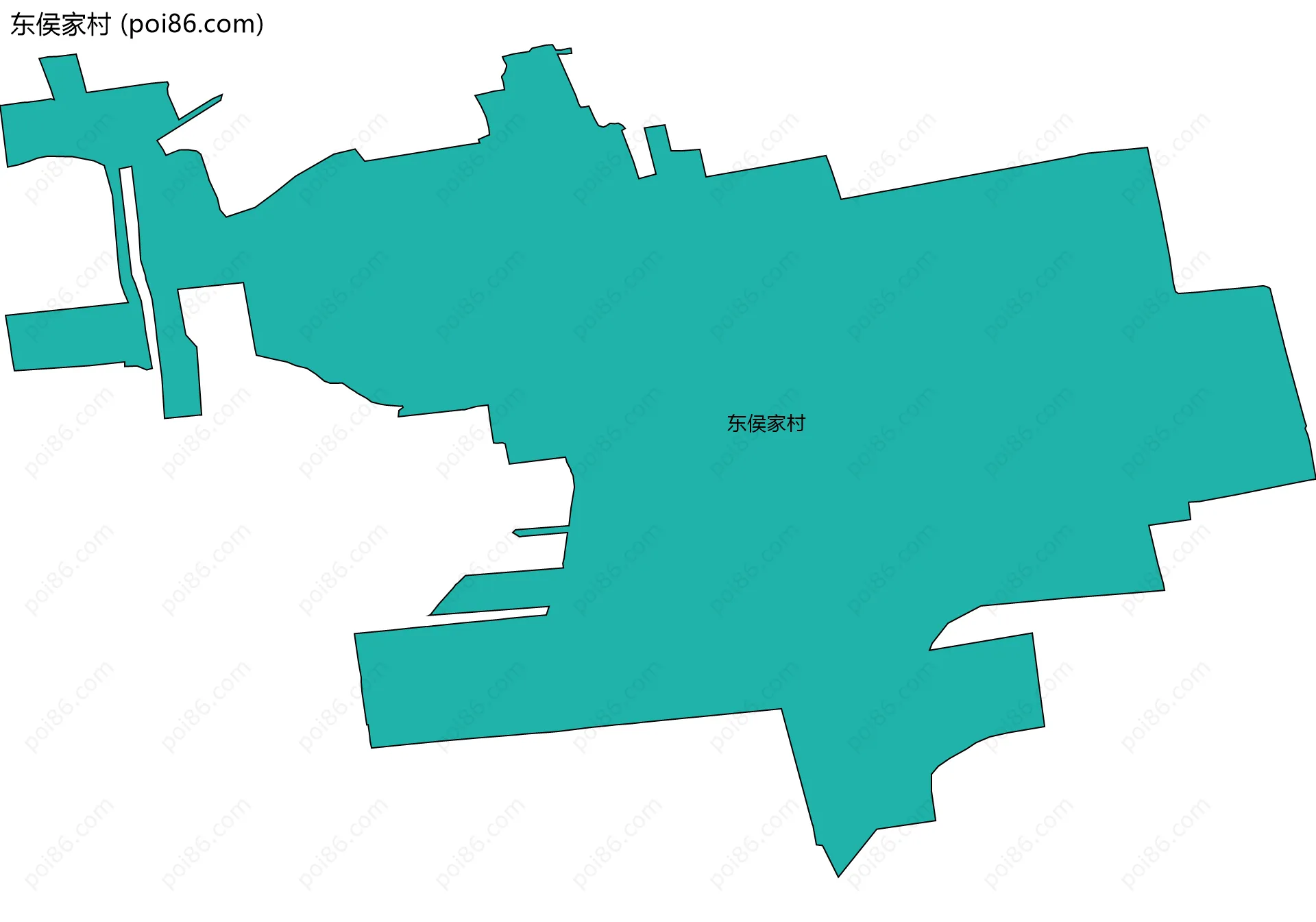 东侯家村边界地图