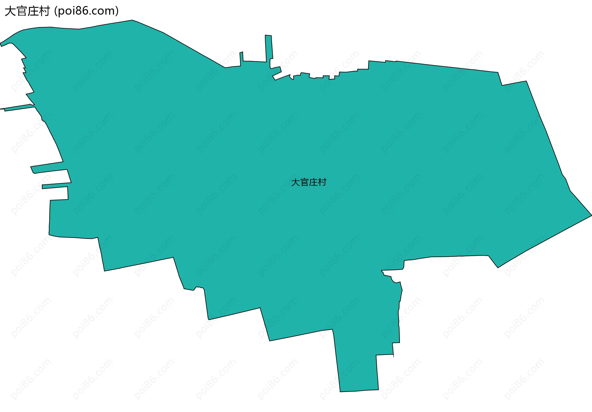 大官庄村边界地图