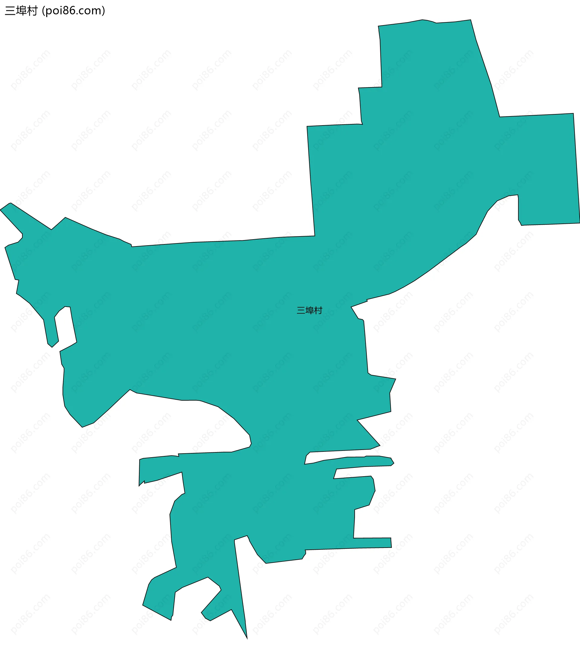 三埠村边界地图