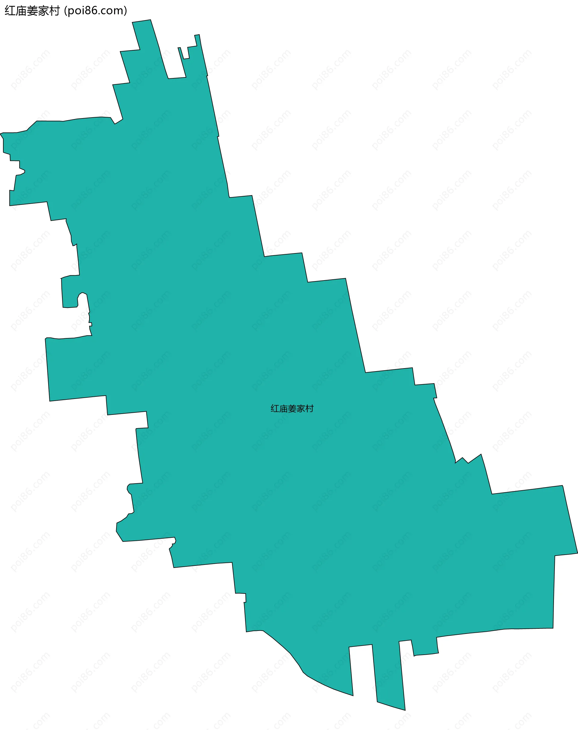 红庙姜家村边界地图