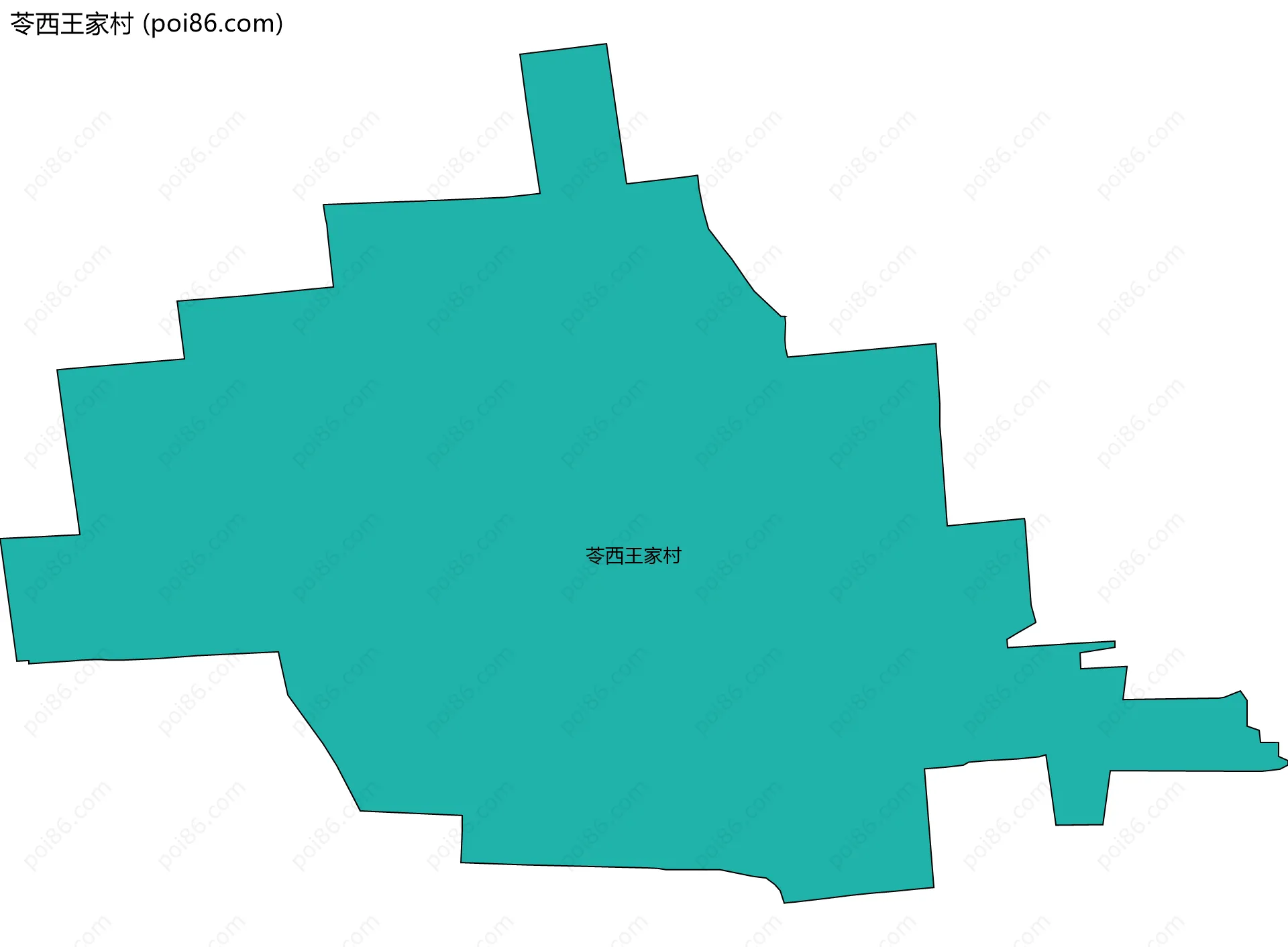 苓西王家村边界地图